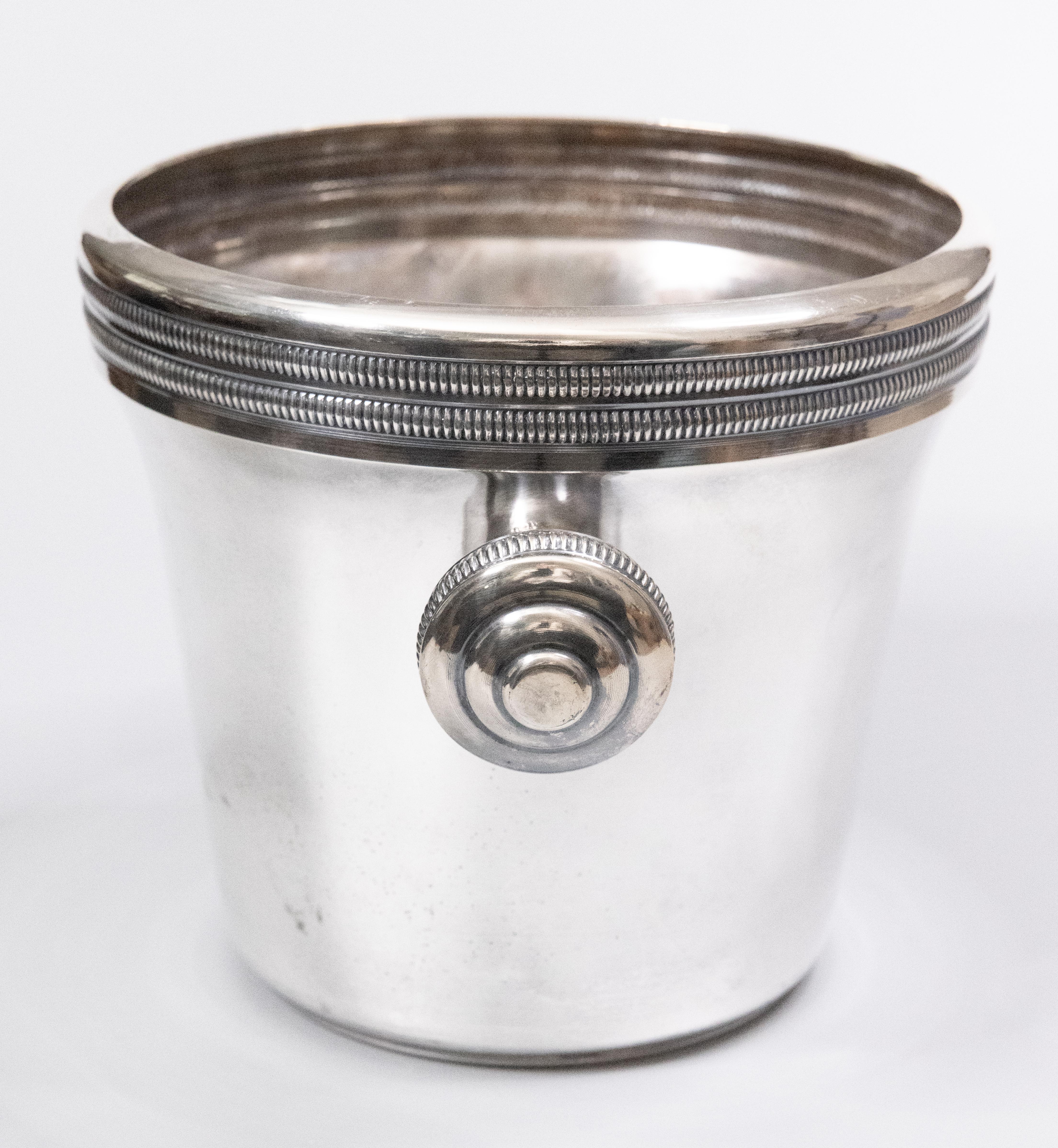 20th Century Art Deco French Silver Plate Champagne Ice Bucket Wine Cooler