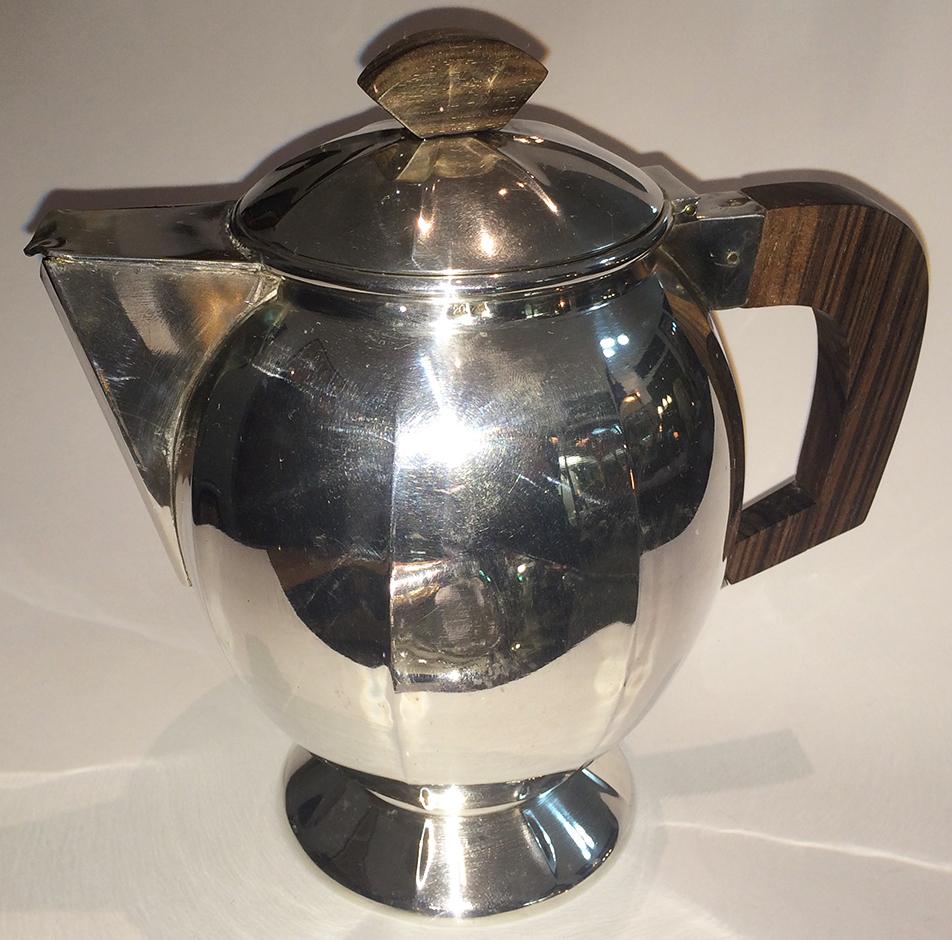 Art Deco French Silver Plate Coffee and Tea Service For Sale 2