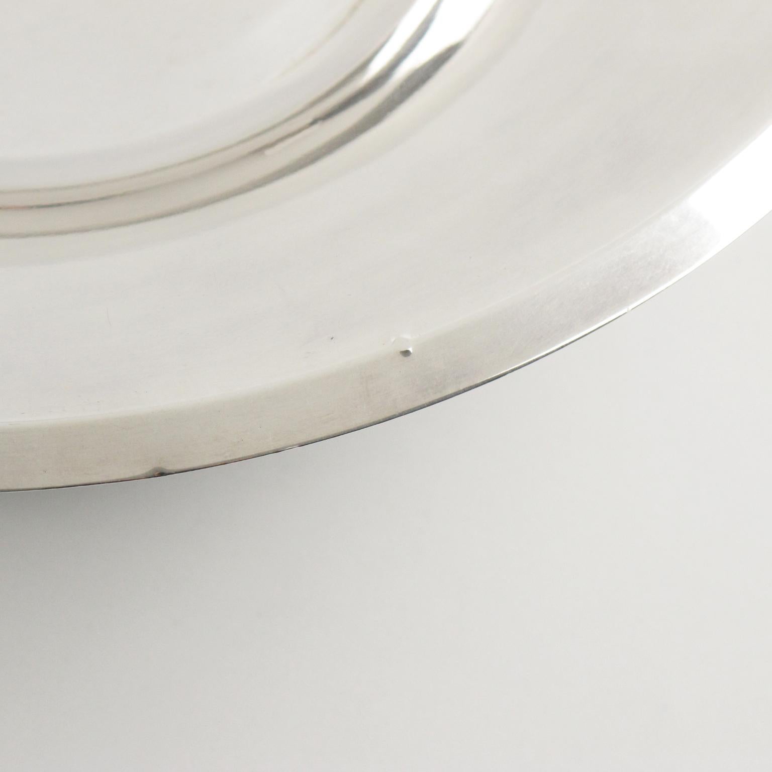 Art Deco Silver Plate Decorative Bowl Centerpiece, France 1930s For Sale 3