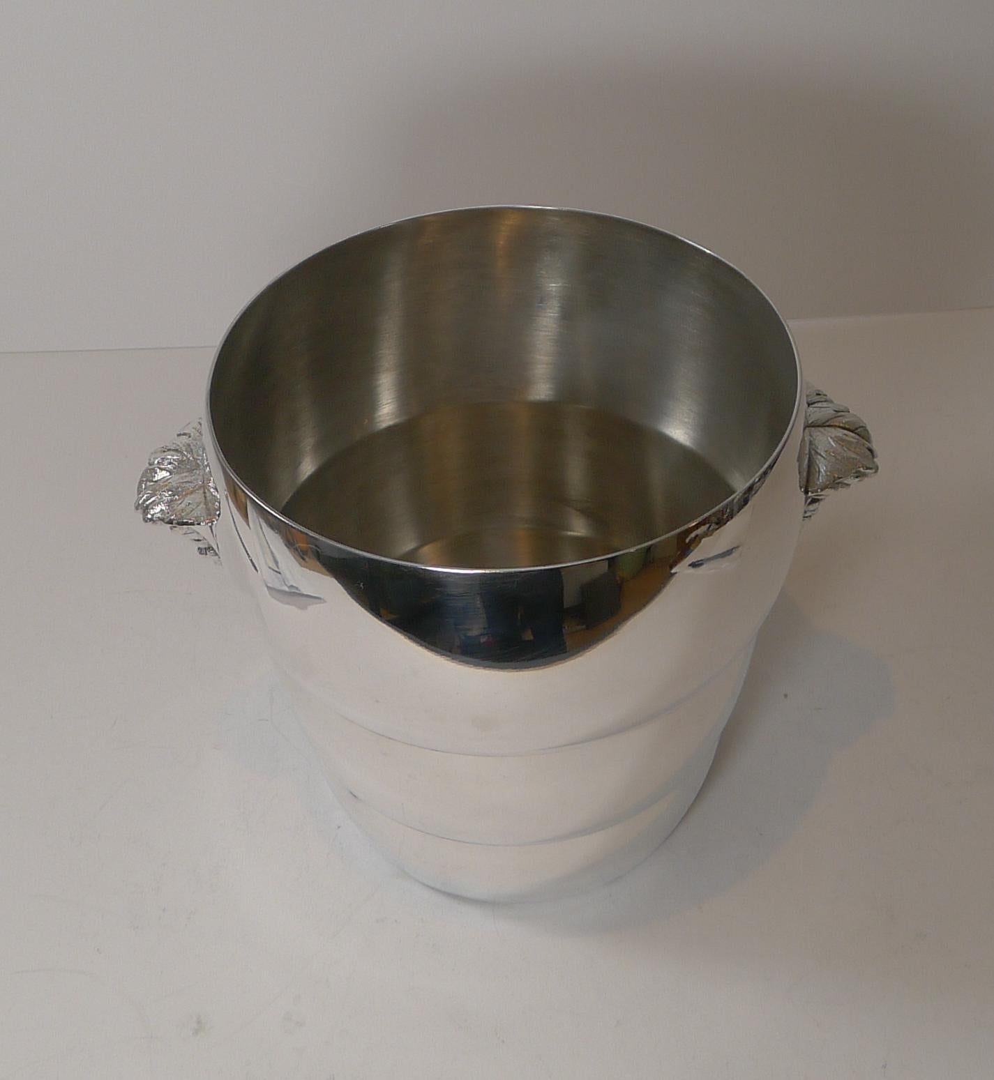 Art Deco French Silver Plated Champagne Bucket / Wine Cooler c. 1930 For Sale 3