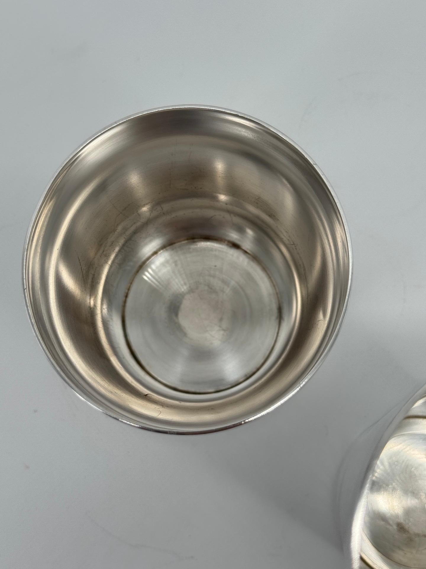 Metal Art Deco French Silver Plated Shaker In the Taste of Christofle