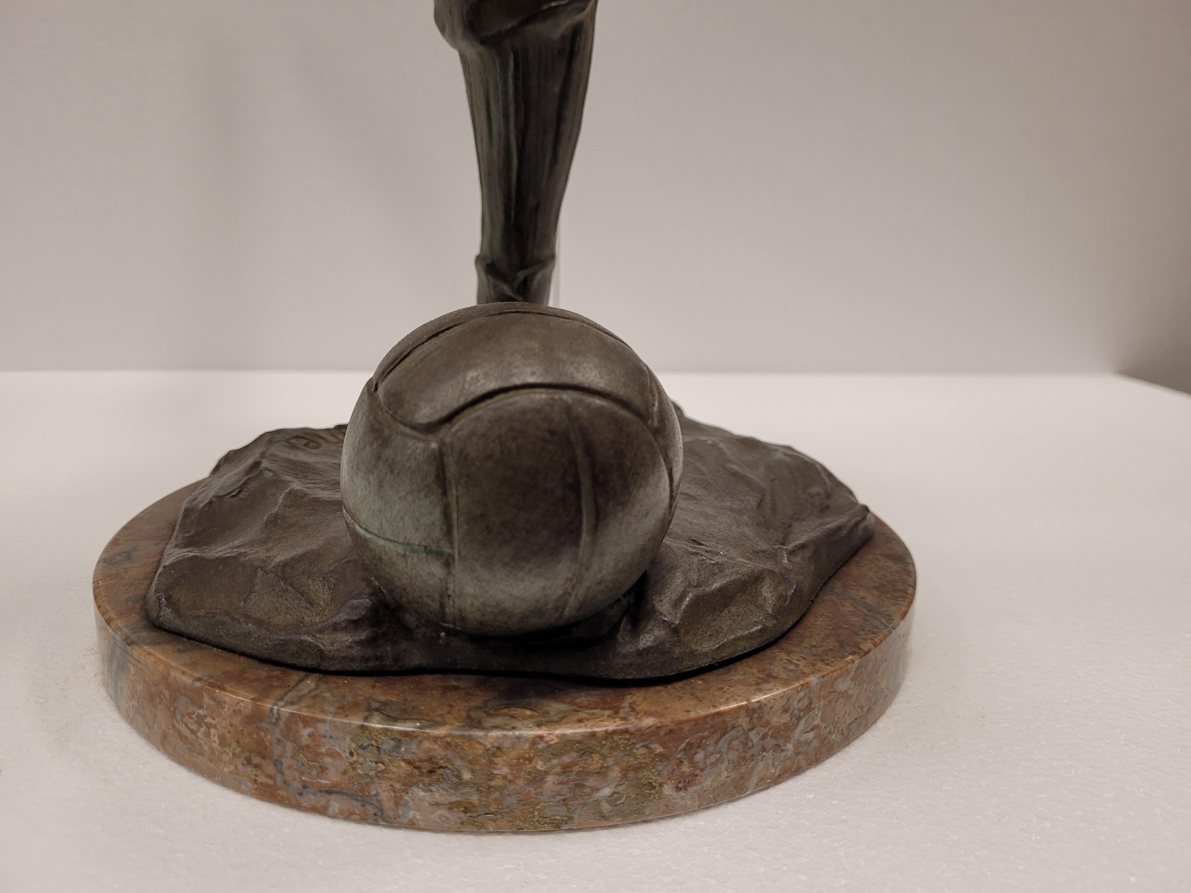 Art Deco French Soccer Player Sculpture by LEMOYNE 3