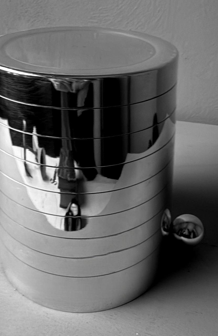Art Deco French Stainless Steel Champagne Bucket For Sale 10