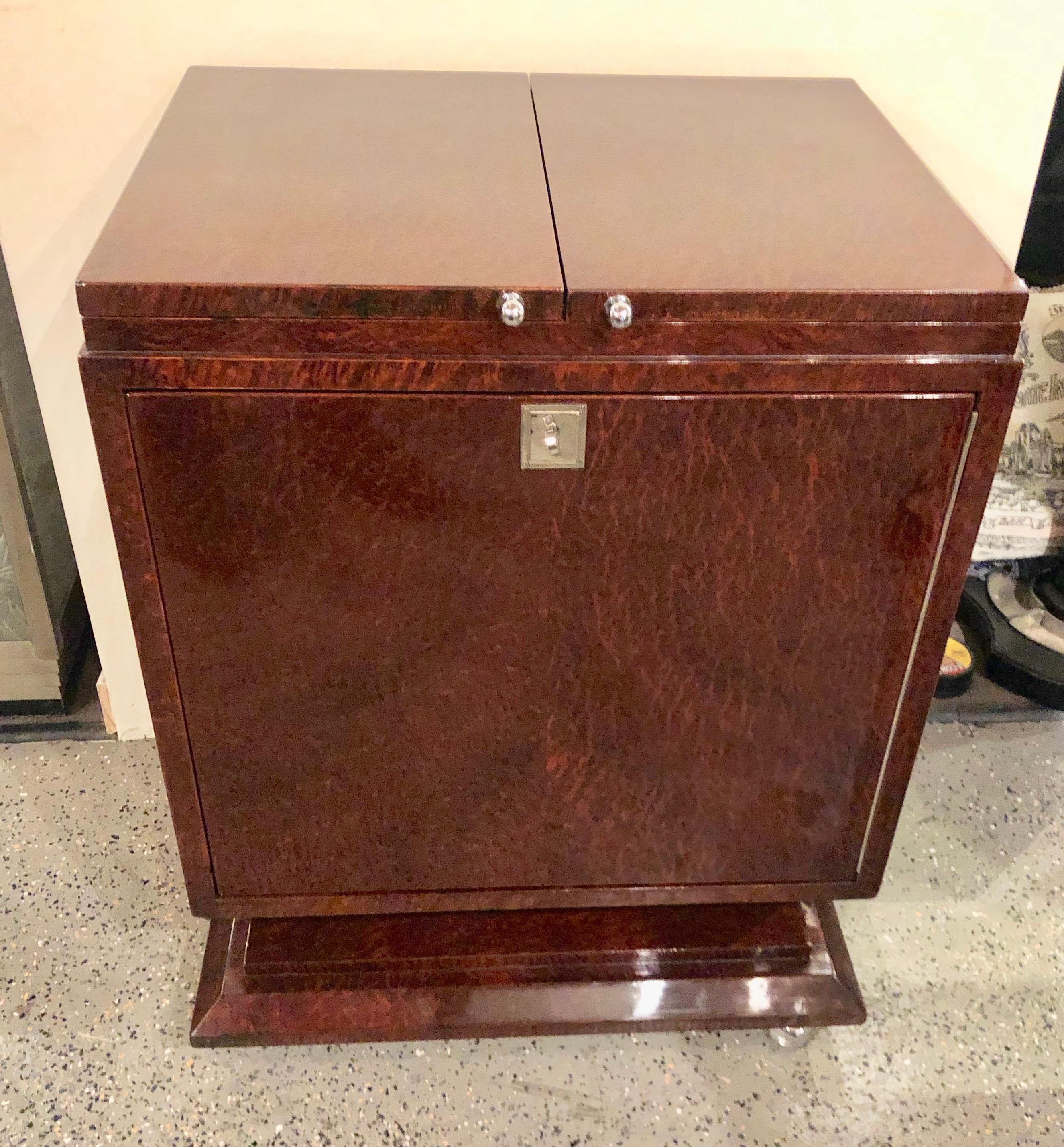 vintage pop up bar cabinet
