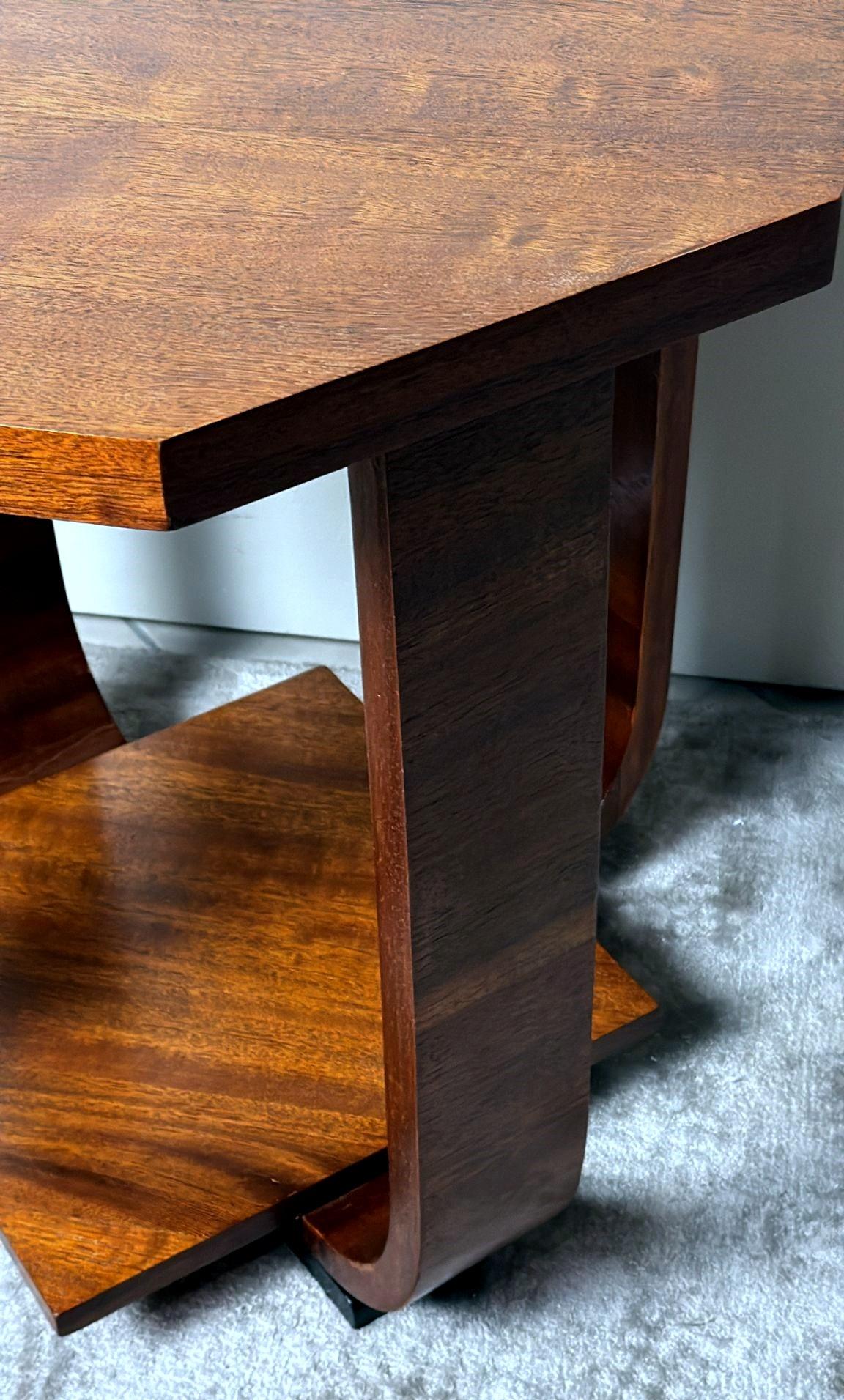 Table à thé/théière Art Déco avec plateau octogonal en vente 3