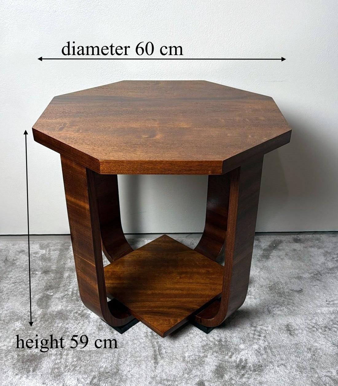 Table à thé/théière Art Déco avec plateau octogonal en vente 11