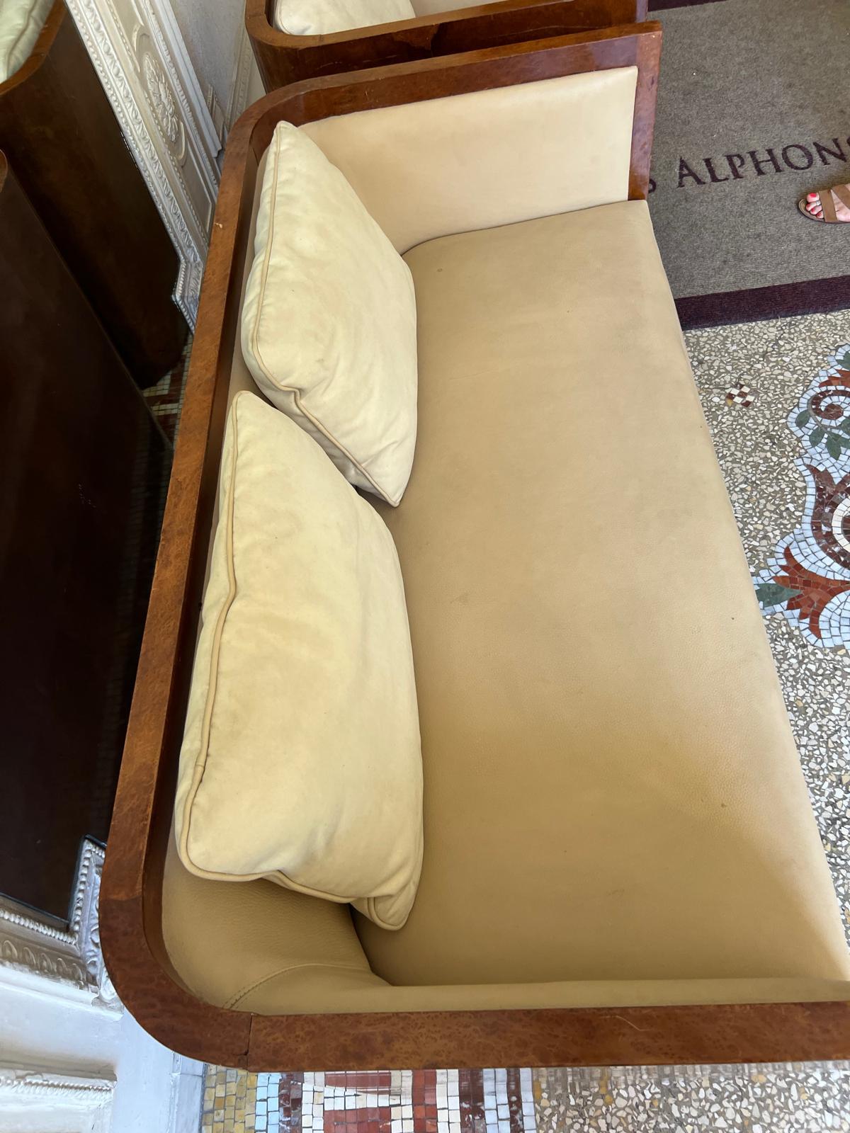 20th Century Art Deco French three piece sofa suite