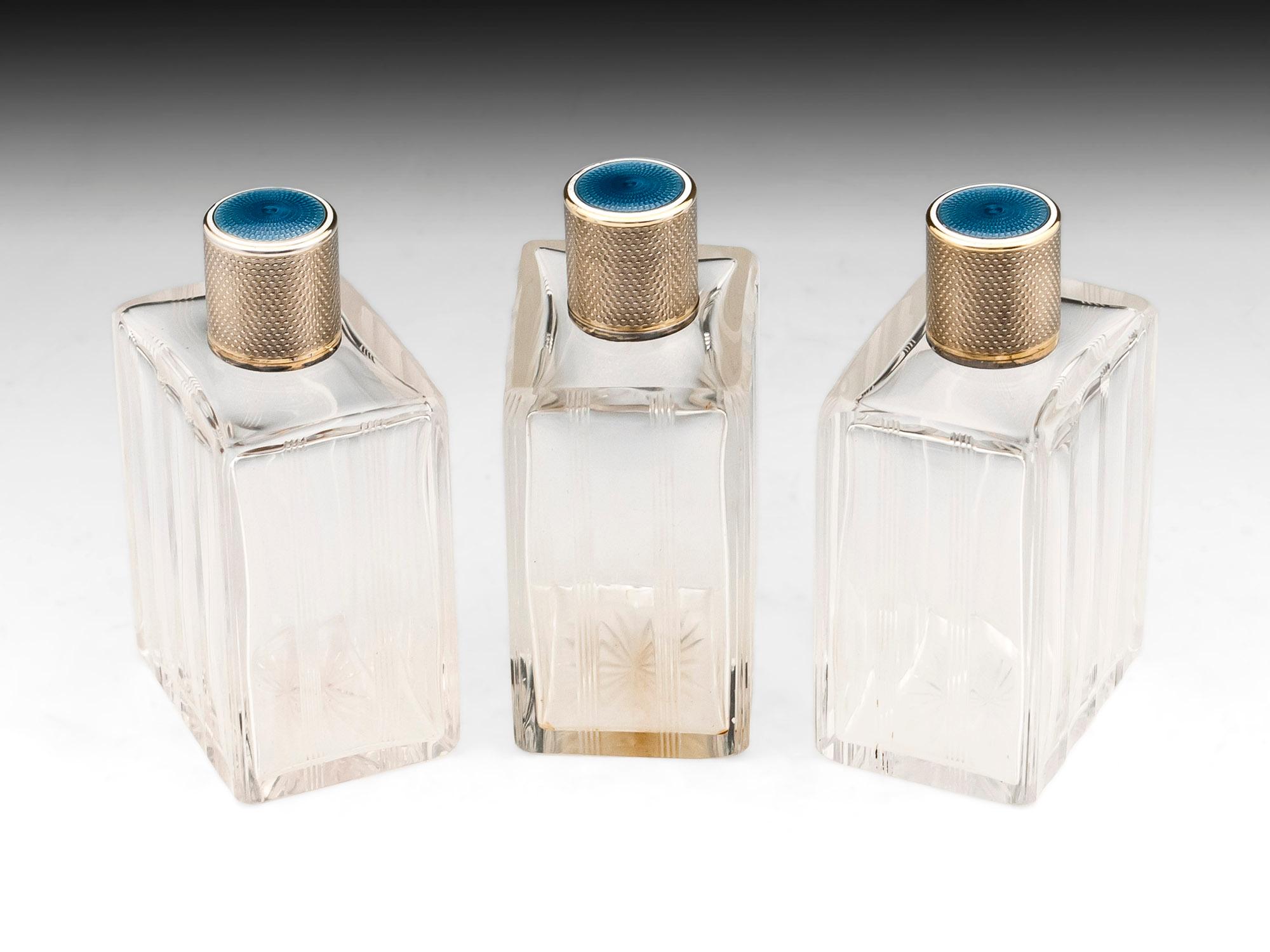 Art Deco French Thuya Enamelled Perfume Scent Bottle Box 20th Century For Sale 5