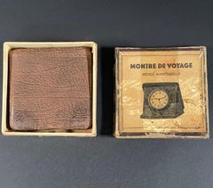 Art Decò Französisch Reise Uhr Original Box