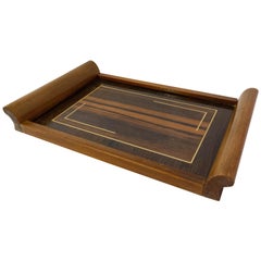 Vintage Art Deco Tray Inlaid Lemon Wood French circa 1930