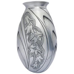 Art Deco French Vase Aliometal Artistique Signed a Vallet