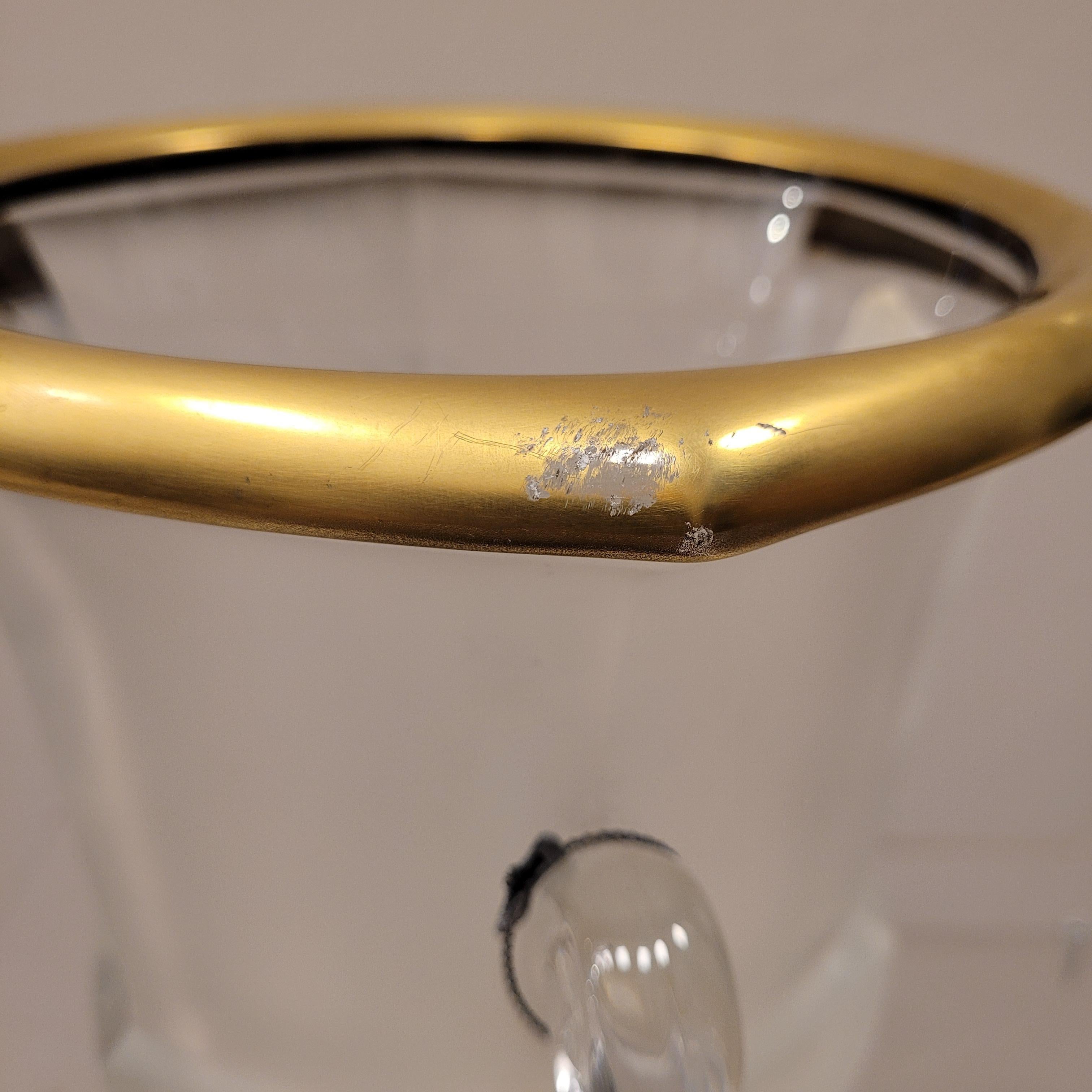 Französische Art Deco Vase / Champagnerkübel / Eiskübel in Lorena Bleikristall gold im Angebot 8