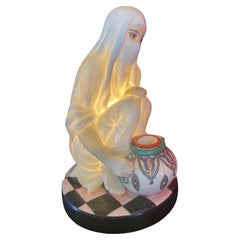 Art Déco french "Veilleuse" BEDOUIN Woman . Night light. 1920s. Signed Aladin.