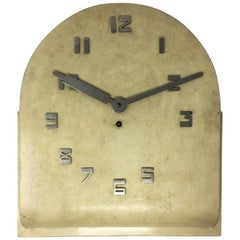 Art Deco French Wall Clock in Parchment, 1930