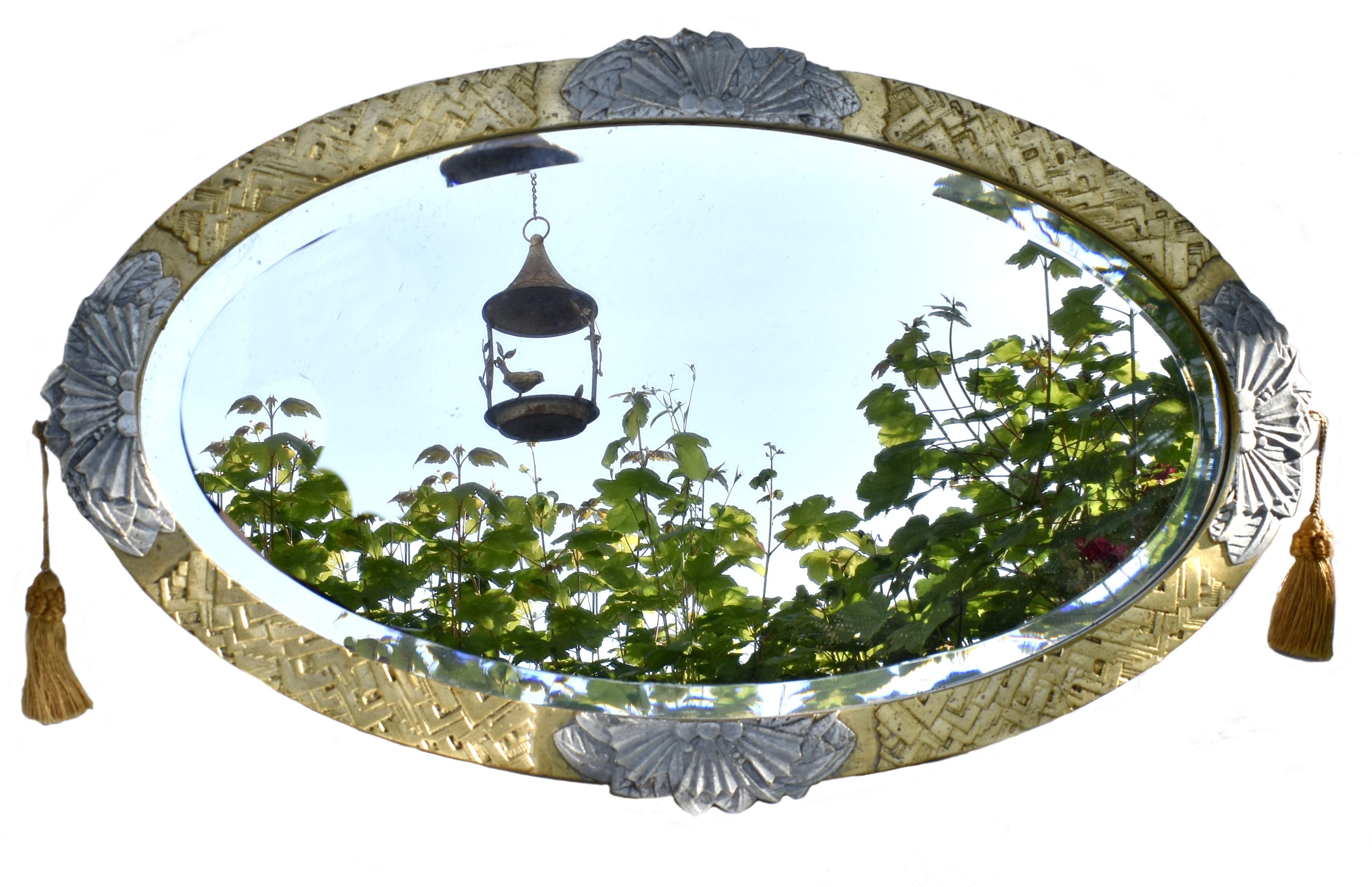 Art Deco French Wall Mirror, c1930s For Sale 7