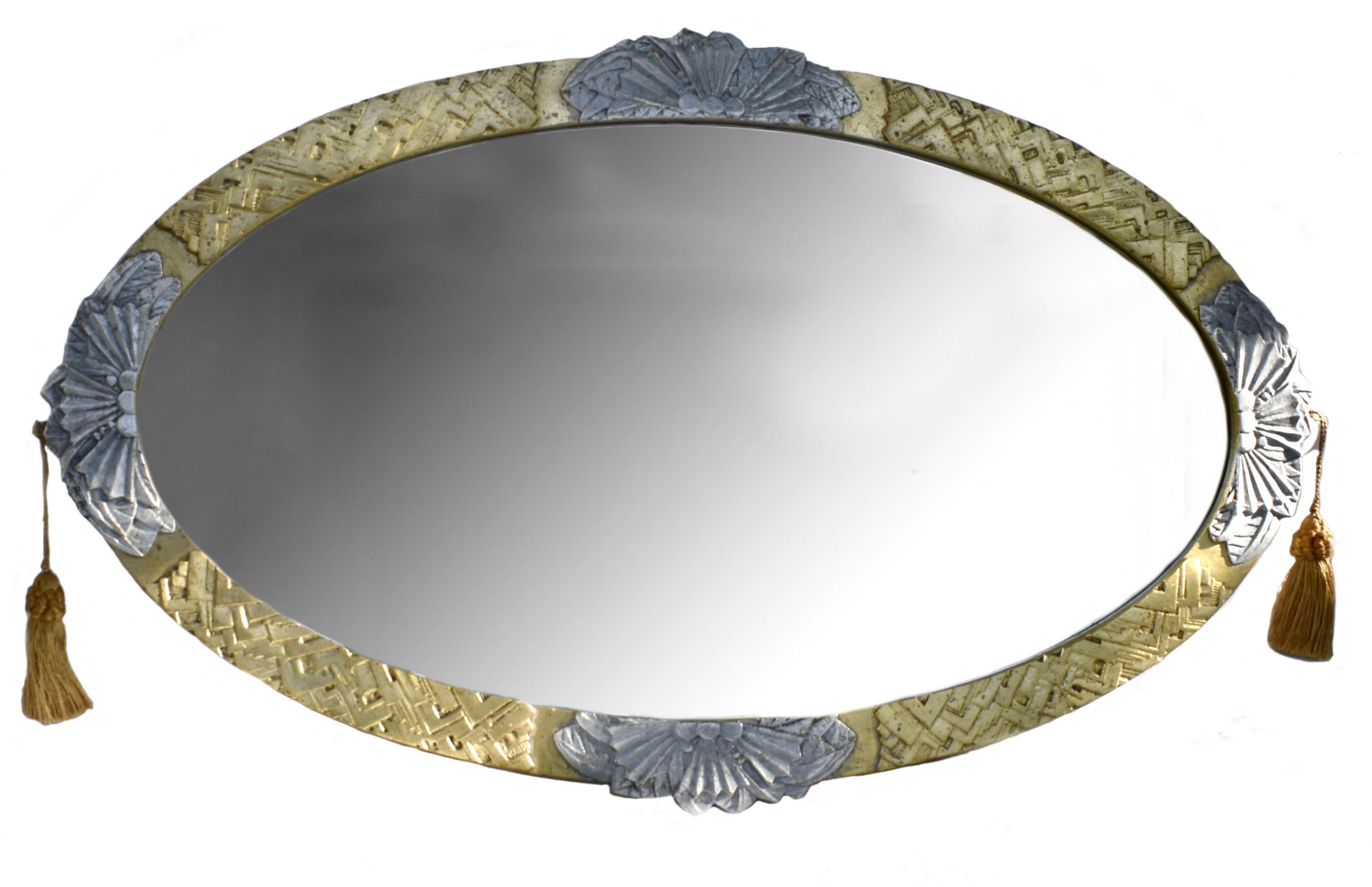 Art Deco French Wall Mirror, c1930s For Sale 5
