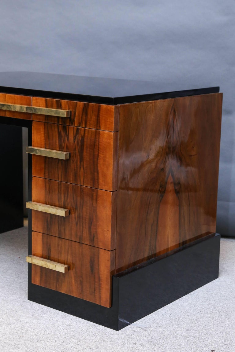 Art Deco French Walnut Desk For At 1stdibs Desk Is Made Out Of High Quality Walnut Wood On The Right Side There
