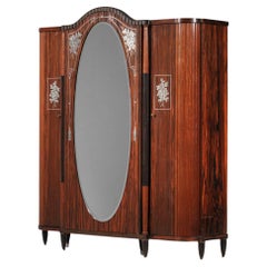 Vintage art deco French wardrobe in the style of Maurice Dufrène from the 1930s 