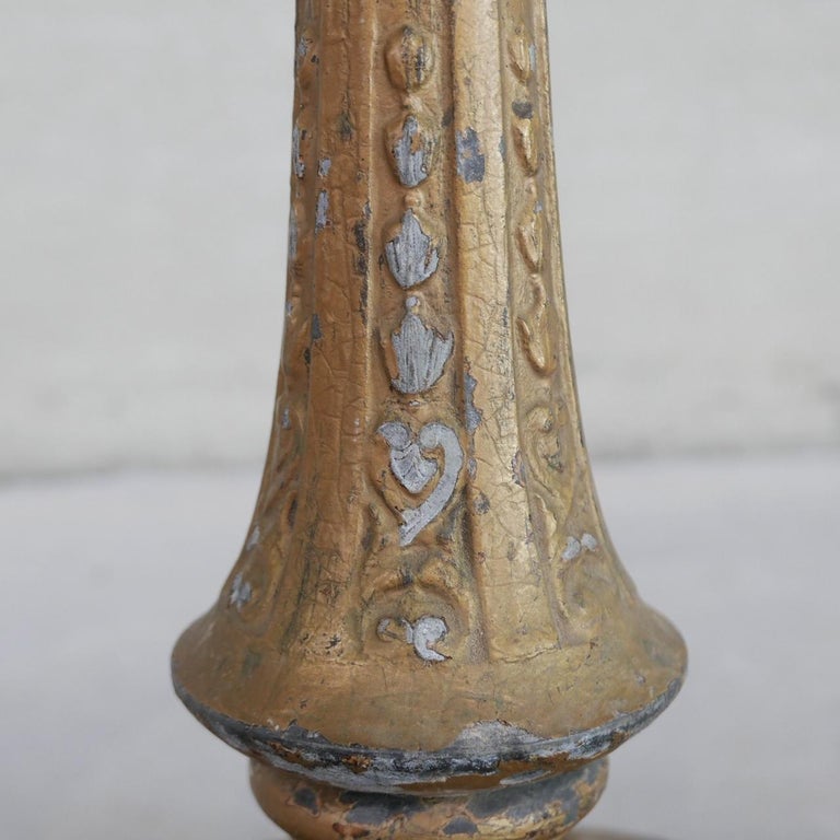 Art Deco French Wooden and Metal Gilt Floor Lamp For Sale at 1stDibs