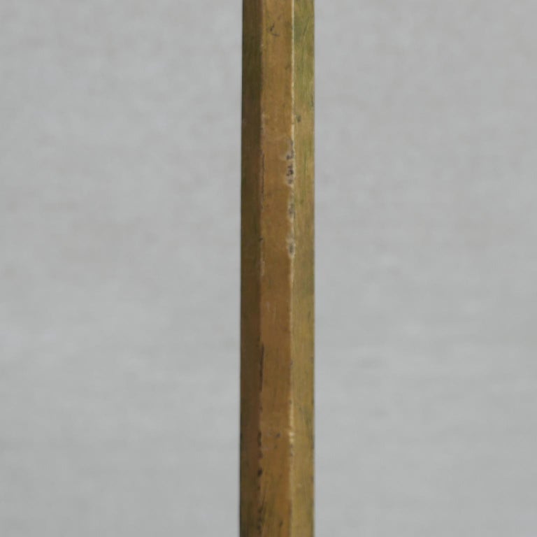 Art Deco French Wooden and Metal Gilt Floor Lamp For Sale at 1stDibs