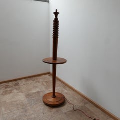 Art Deco French Wooden Floor Lamp