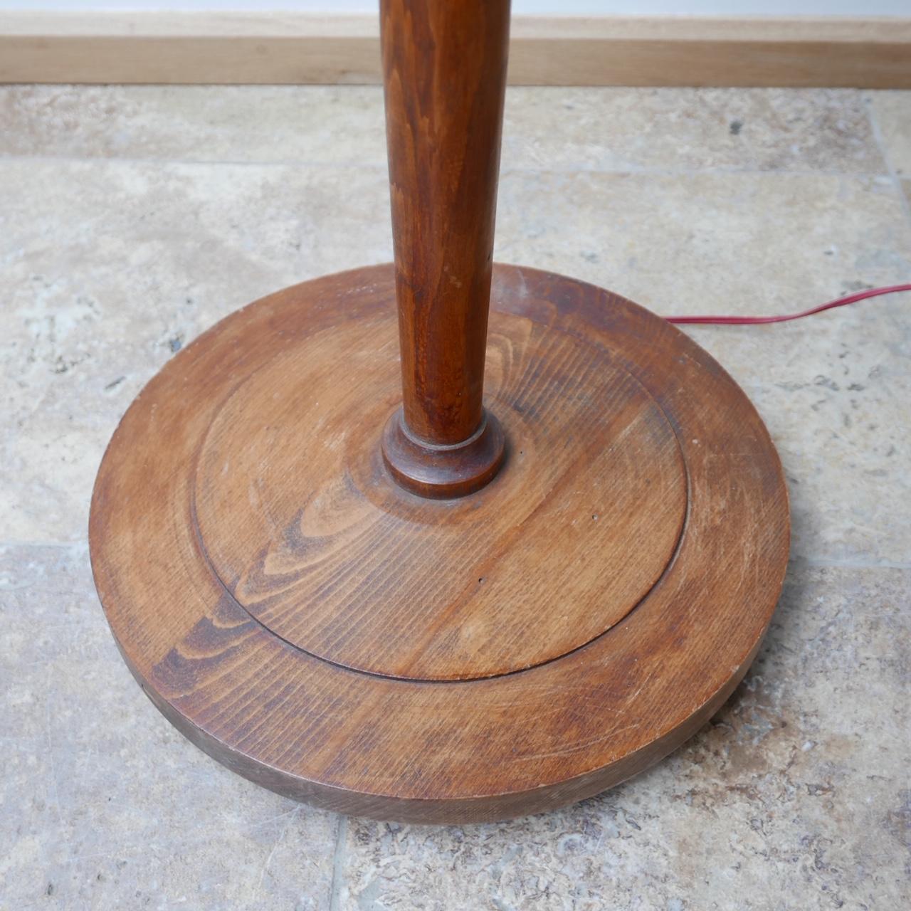 Art Deco French Wooden Floor Lamp In Good Condition In London, GB