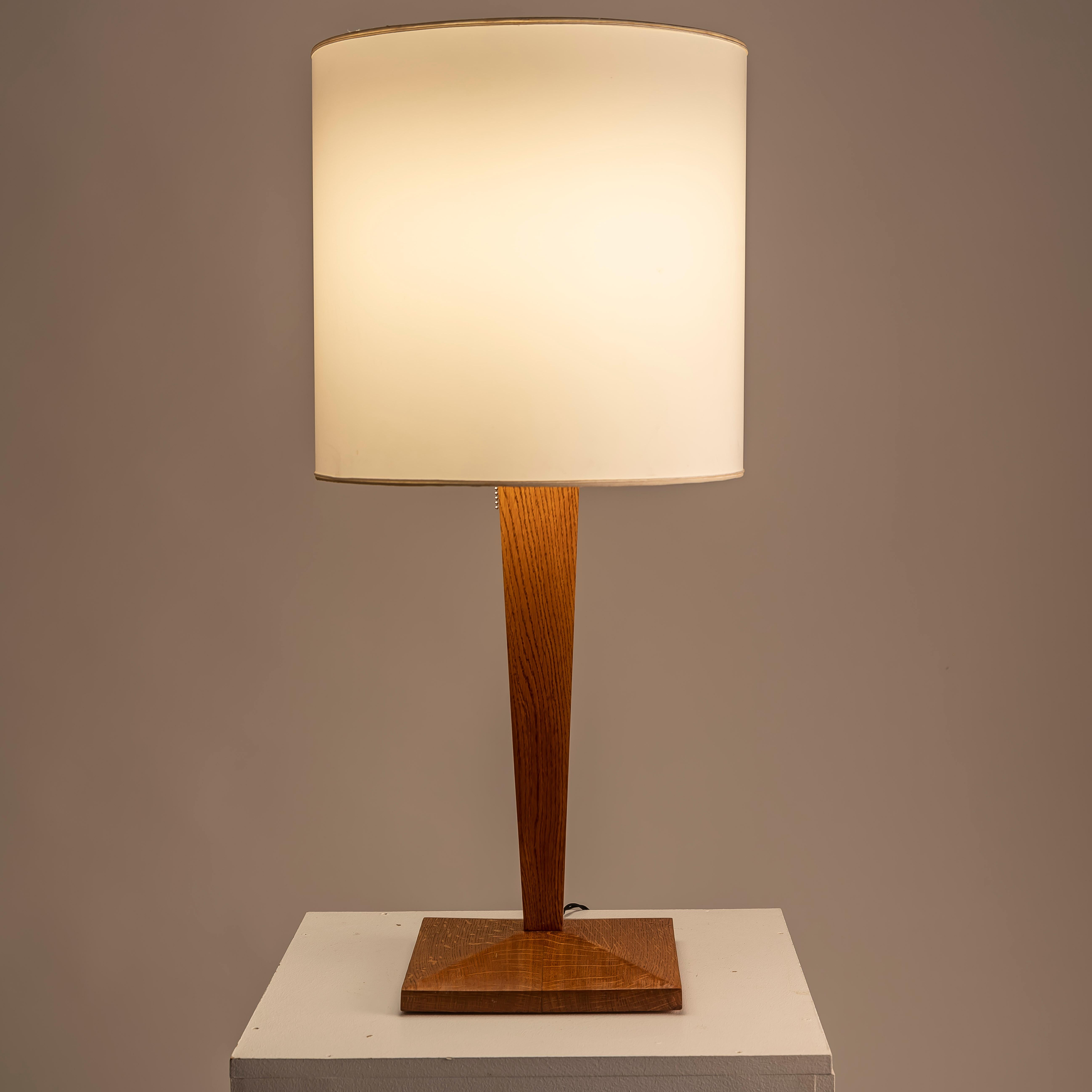 French Art Deco french XXL table lamp in the style of Jean Michel Frank 1940s For Sale