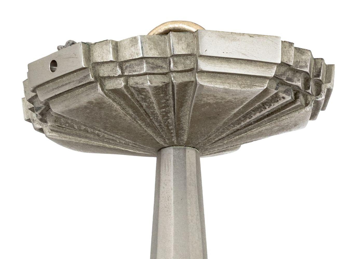 Art Deco Frosted Glass Chandelier For Sale 2