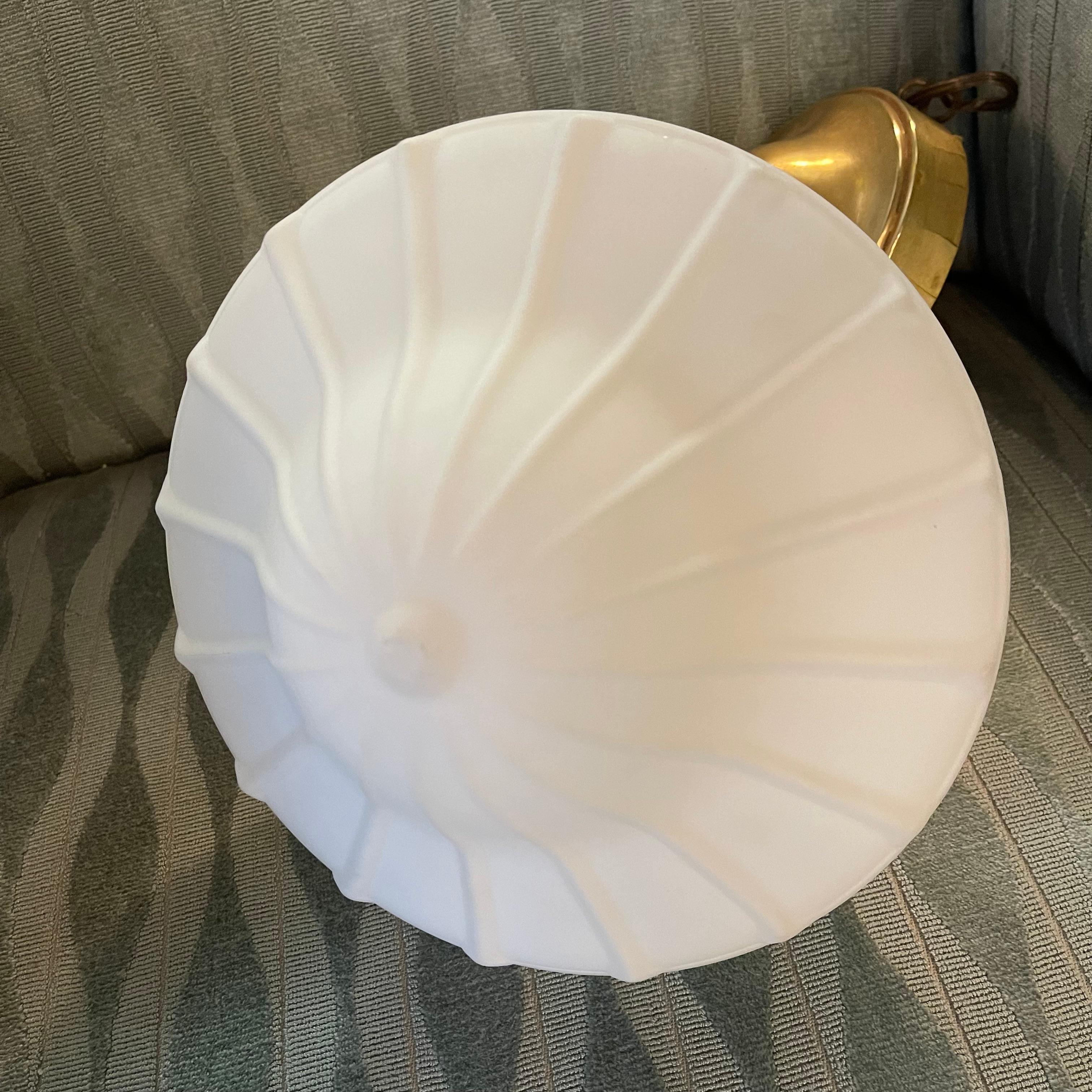 Art Deco Frosted Glass Pendant Light 1