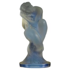 Art Deco Frosted & Opalescent Glass Entitled "Sirène" Car Mascot by René Lalique