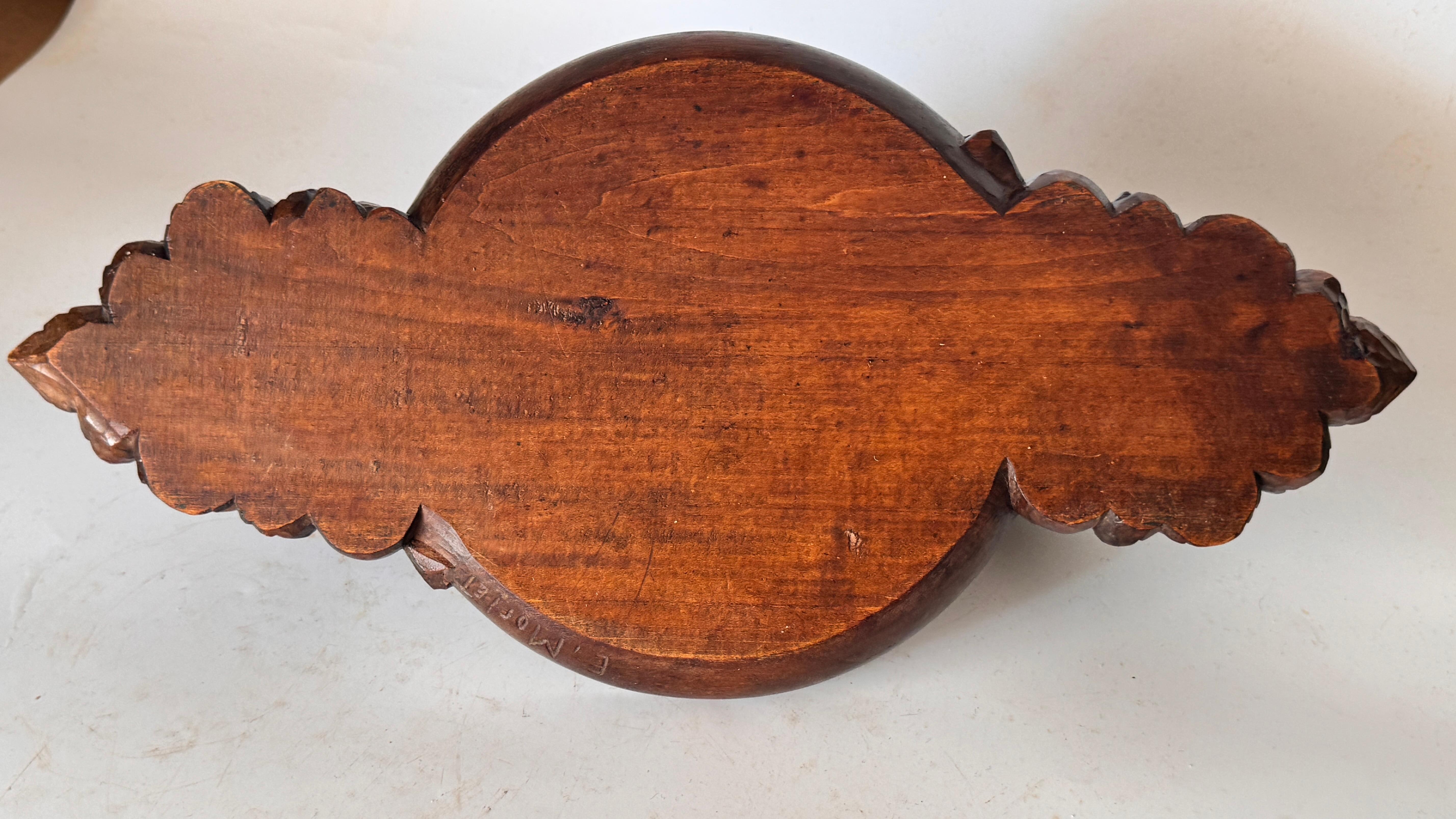 Art Deco Obstkorb - Handgeschnitzte Holzschale, Frankreich, 1930er Jahre im Angebot 4