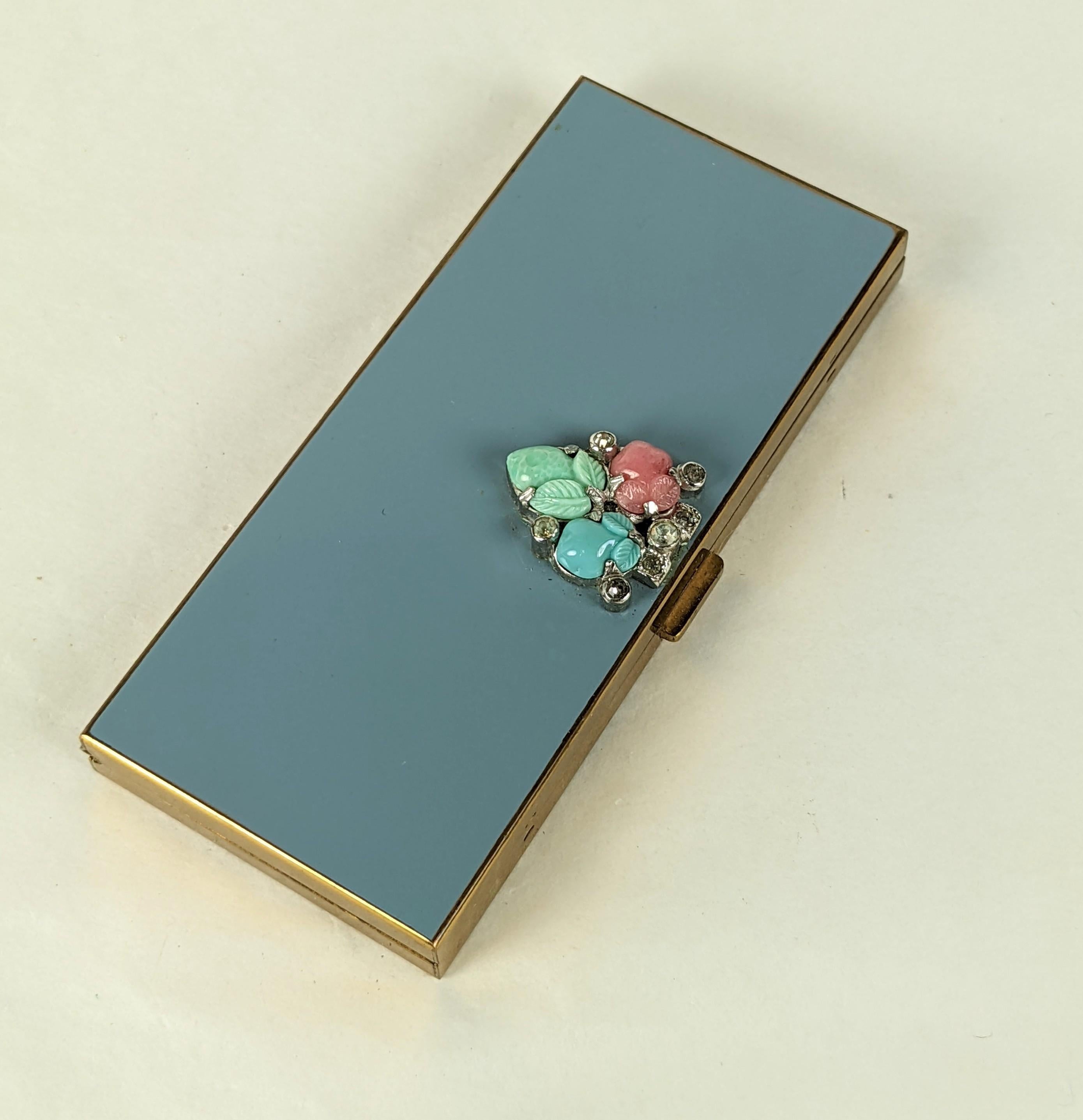 Art Deco Fruit Salad Volupte Compact In Good Condition For Sale In New York, NY