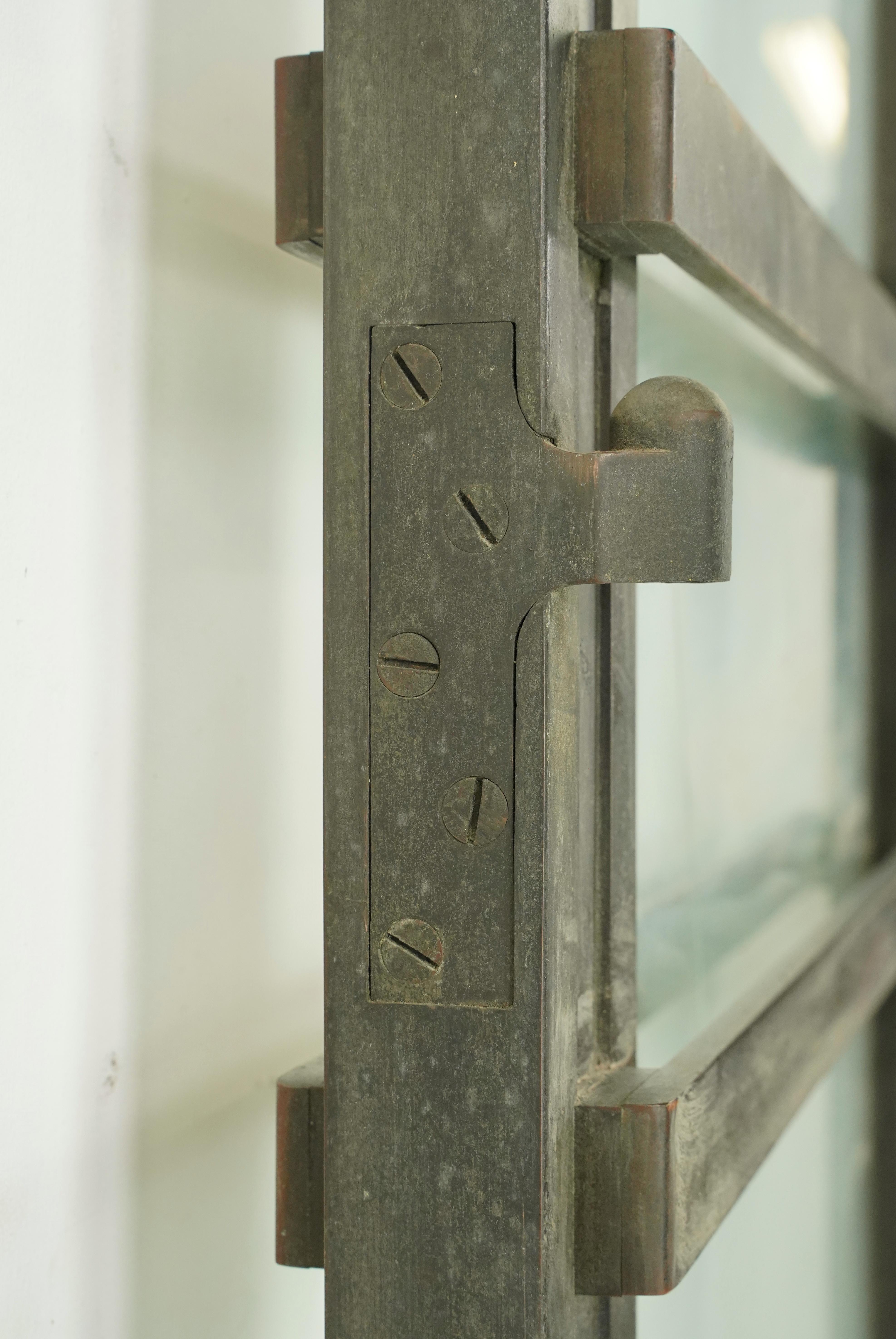 20th Century Art Deco Full Glass Bronze Commercial Door 83.5 x 31.75 in. For Sale