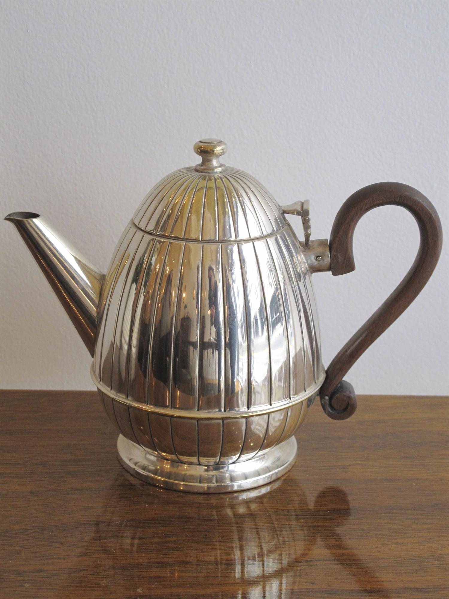 Argentine Art Deco Full Side Tea and Coffe Service, Made in Argentina, Sign Atenea, 1920 For Sale