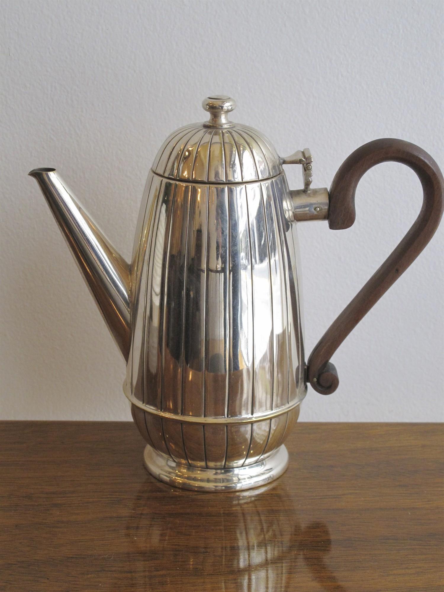 Early 20th Century Art Deco Full Side Tea and Coffe Service, Made in Argentina, Sign Atenea, 1920 For Sale