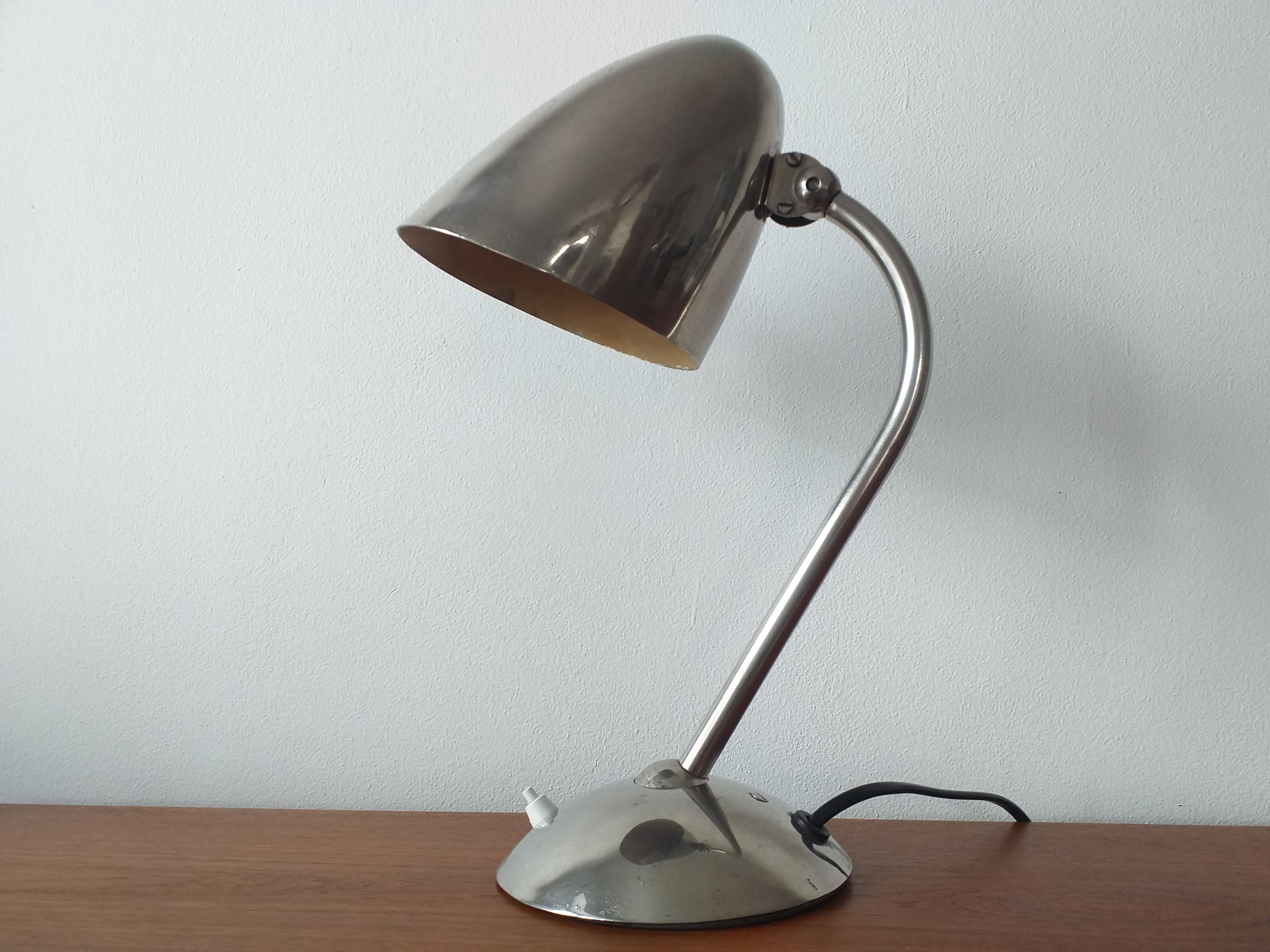 Czech Art Deco, Functionalism, Bauhaus Table Lamp, Franta Anyz, 1930s For Sale