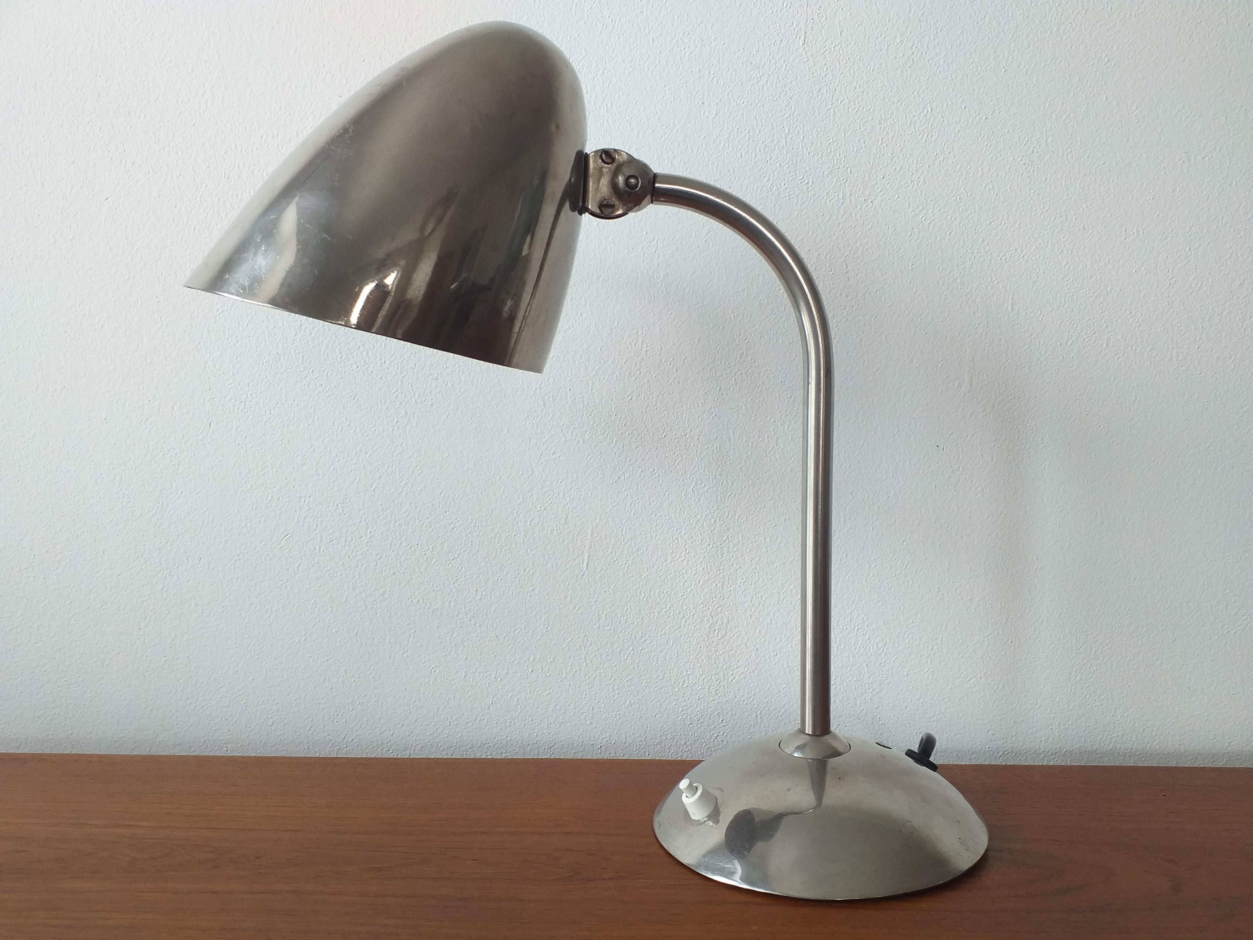 Lampe de bureau Art Déco, fonctionnalisme, Bauhaus, Franta Anyz, années 1930 en vente 1