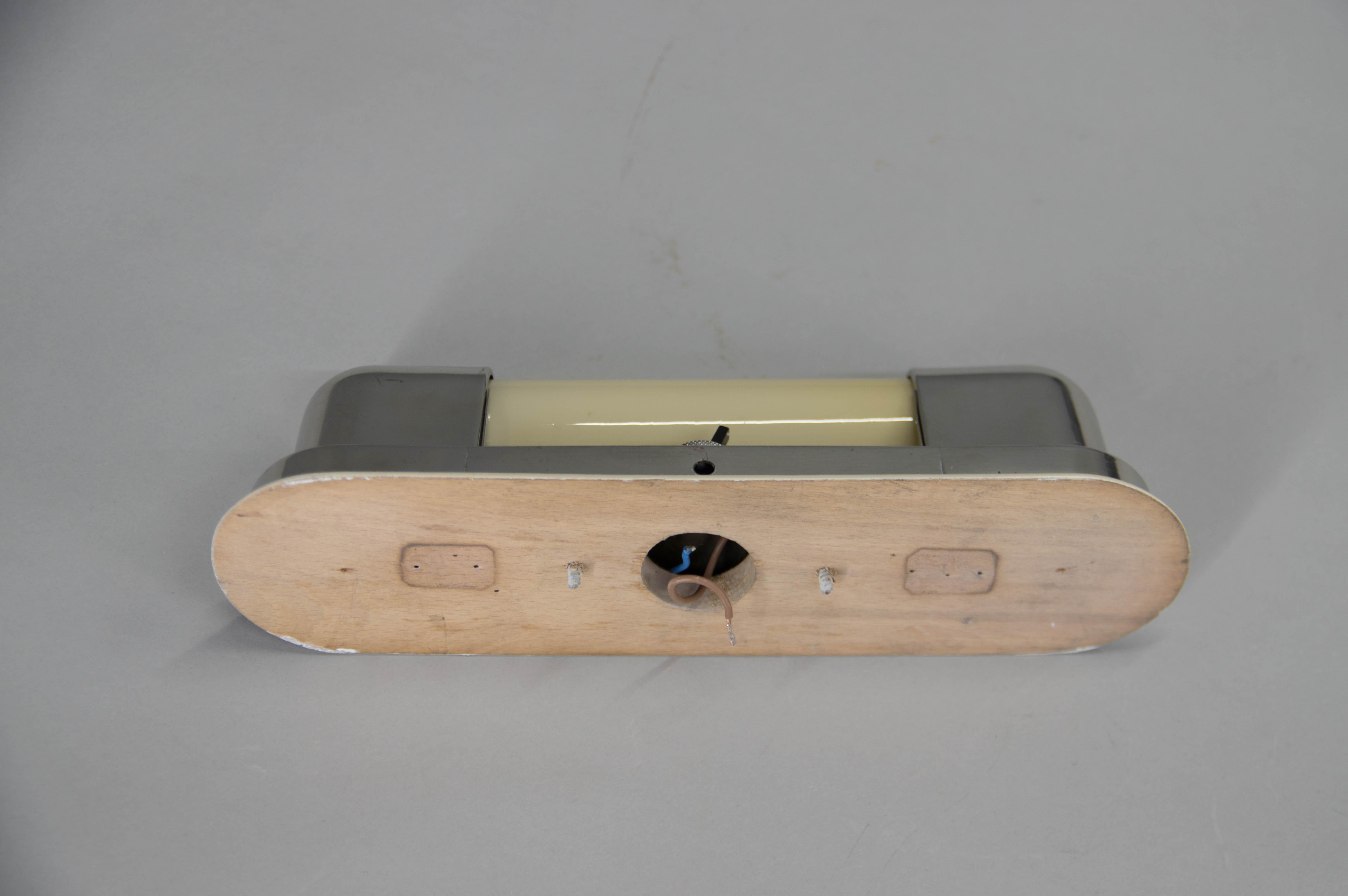 Verre brun Art Deco / Functionalist / Bauhaus Wall Light, 1930, restaurée en vente