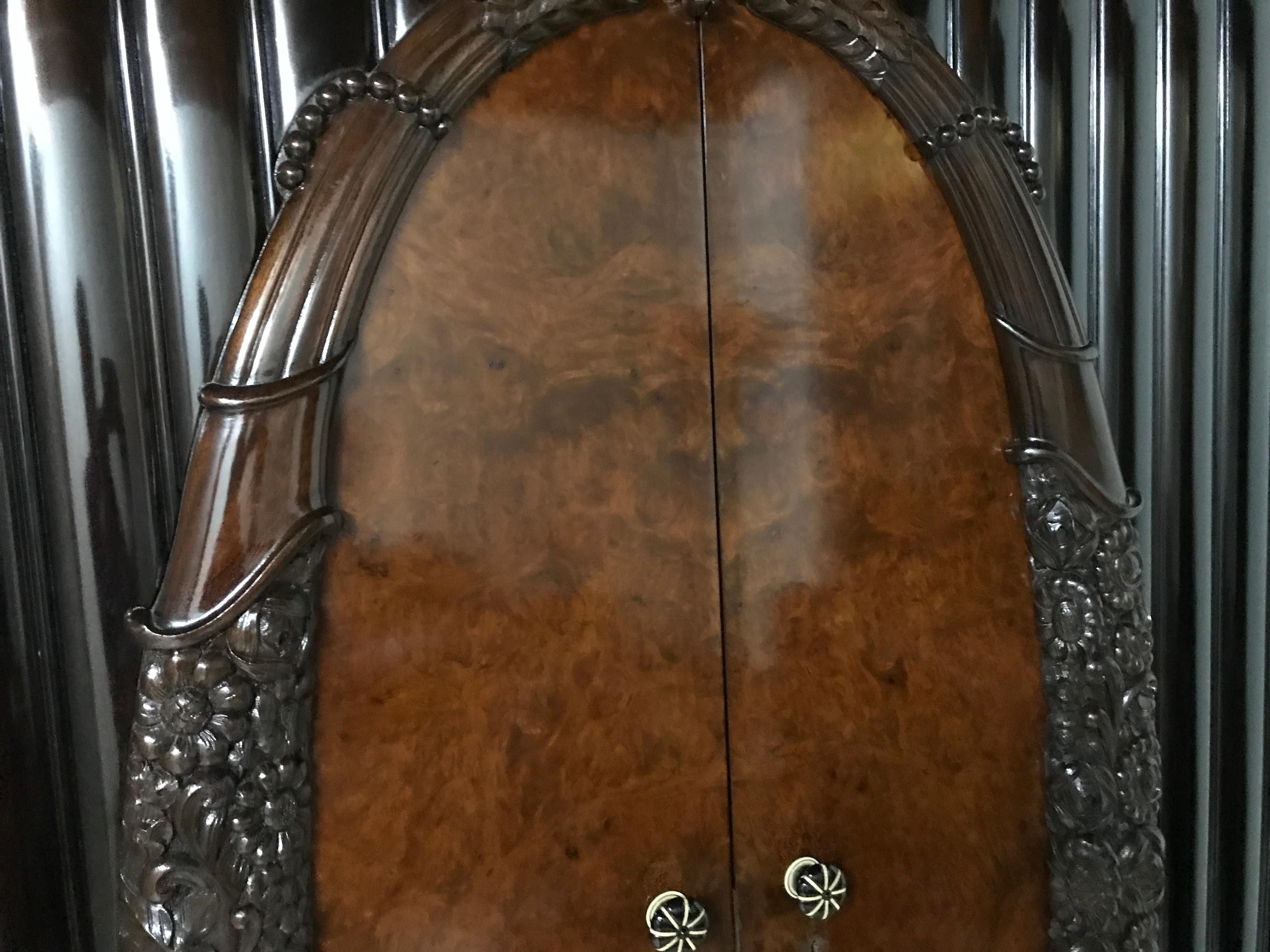 Verre Mobilier Art Déco, 1930, Français , Matériaux : Wood et verre en vente