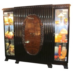 Mobilier Art Déco, 1930, Français , Matériaux : Wood et verre