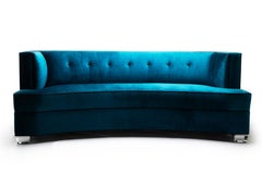 Art Deco Gabriella Curved Sofa Handcrafted by JAMES by Jimmy DeLaurentis