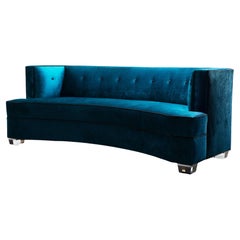 Art Deco Gabriella Curved Sofa Handcrafted by JAMES by Jimmy DeLaurentis