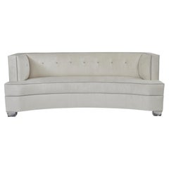 Art Deco Gabriella Curved Sofa Handcrafted by JAMES by Jimmy DeLaurentis