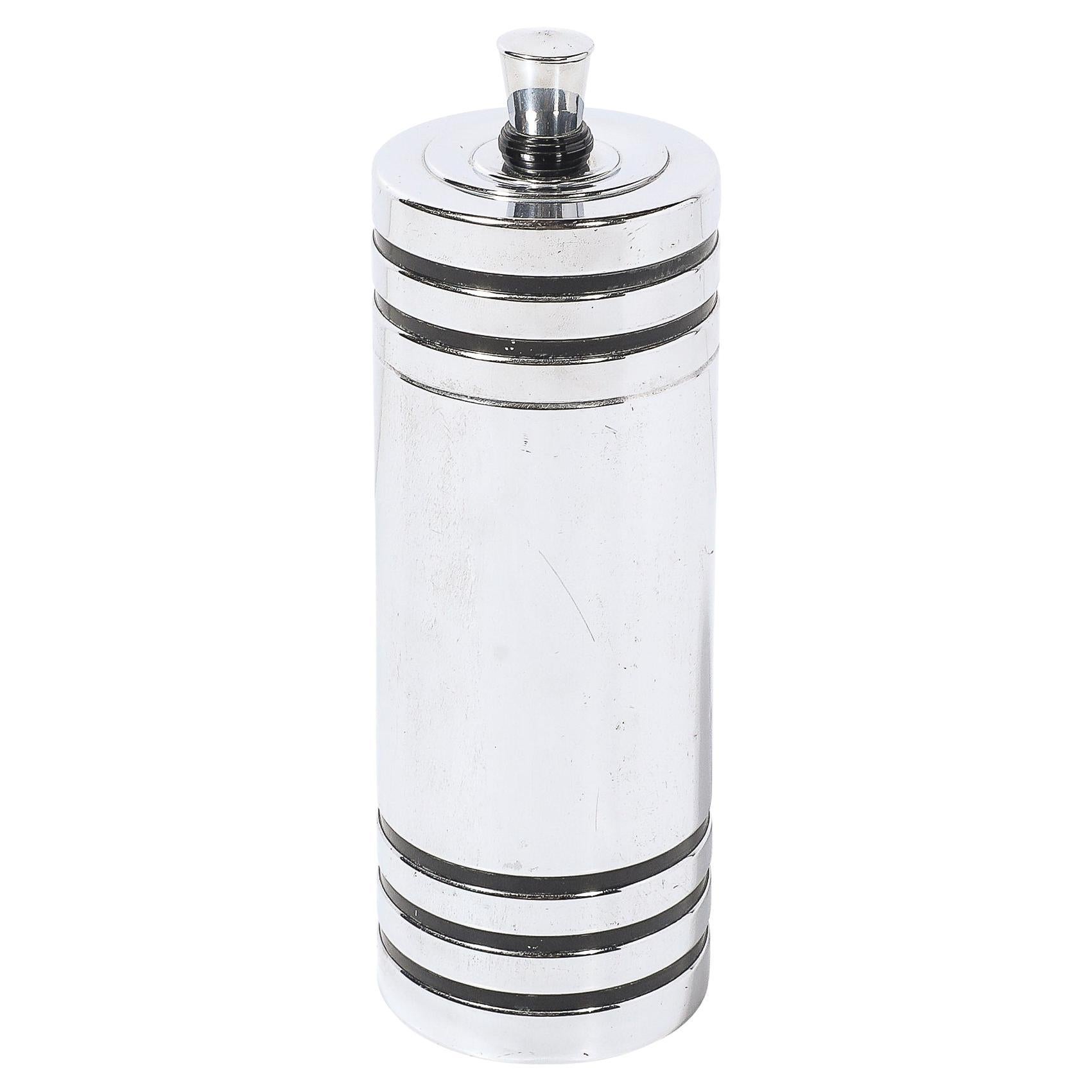 Art Deco "Gaiety" Chrome Cocktail Shaker by Howard F. Reichenbach for Chase