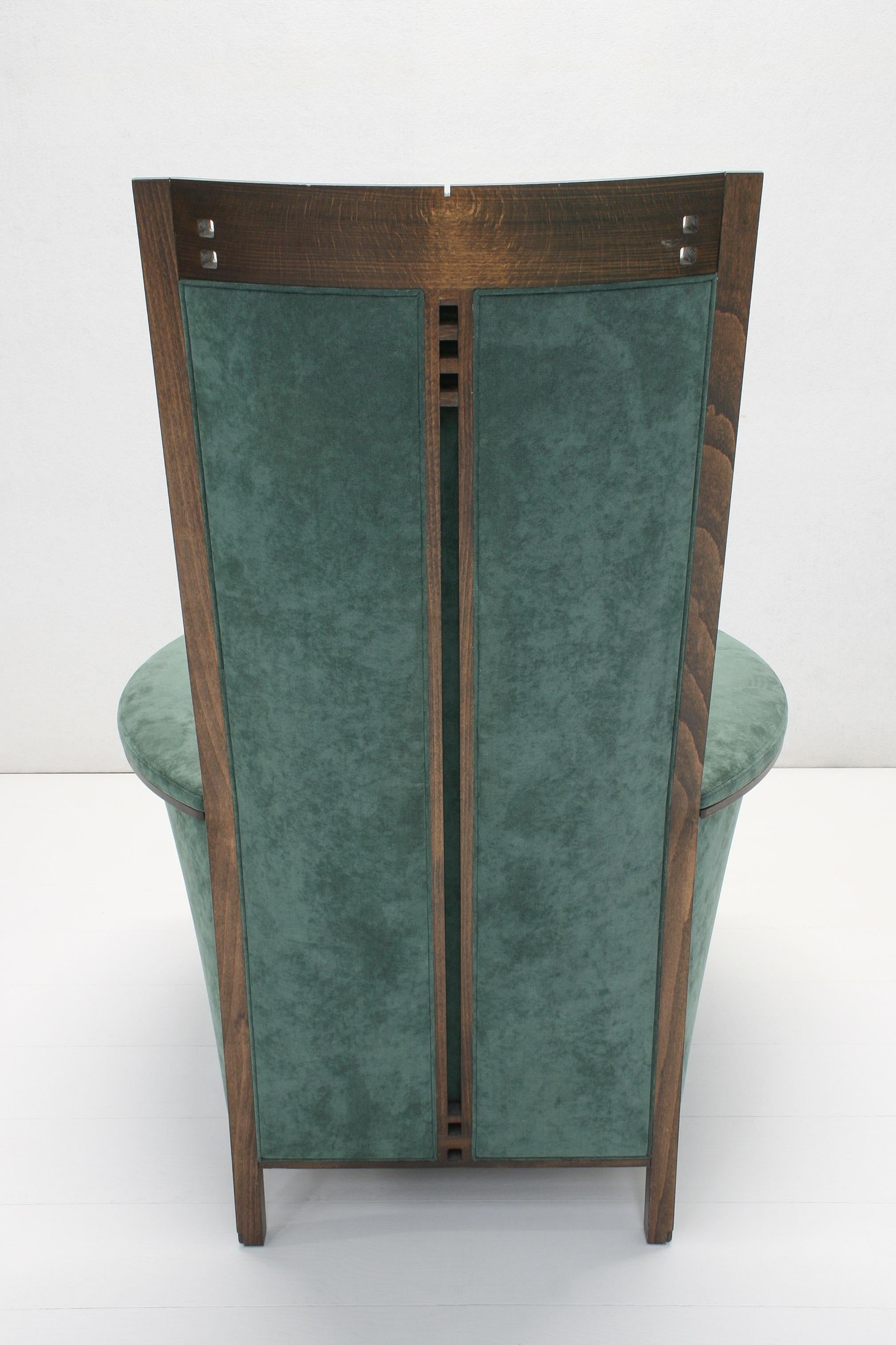 Art-Déco-Sessel Galaxy mit hoher Rückenlehne von Umberto Asnago für Giorgetti, 1980er Jahre (Italienisch) im Angebot