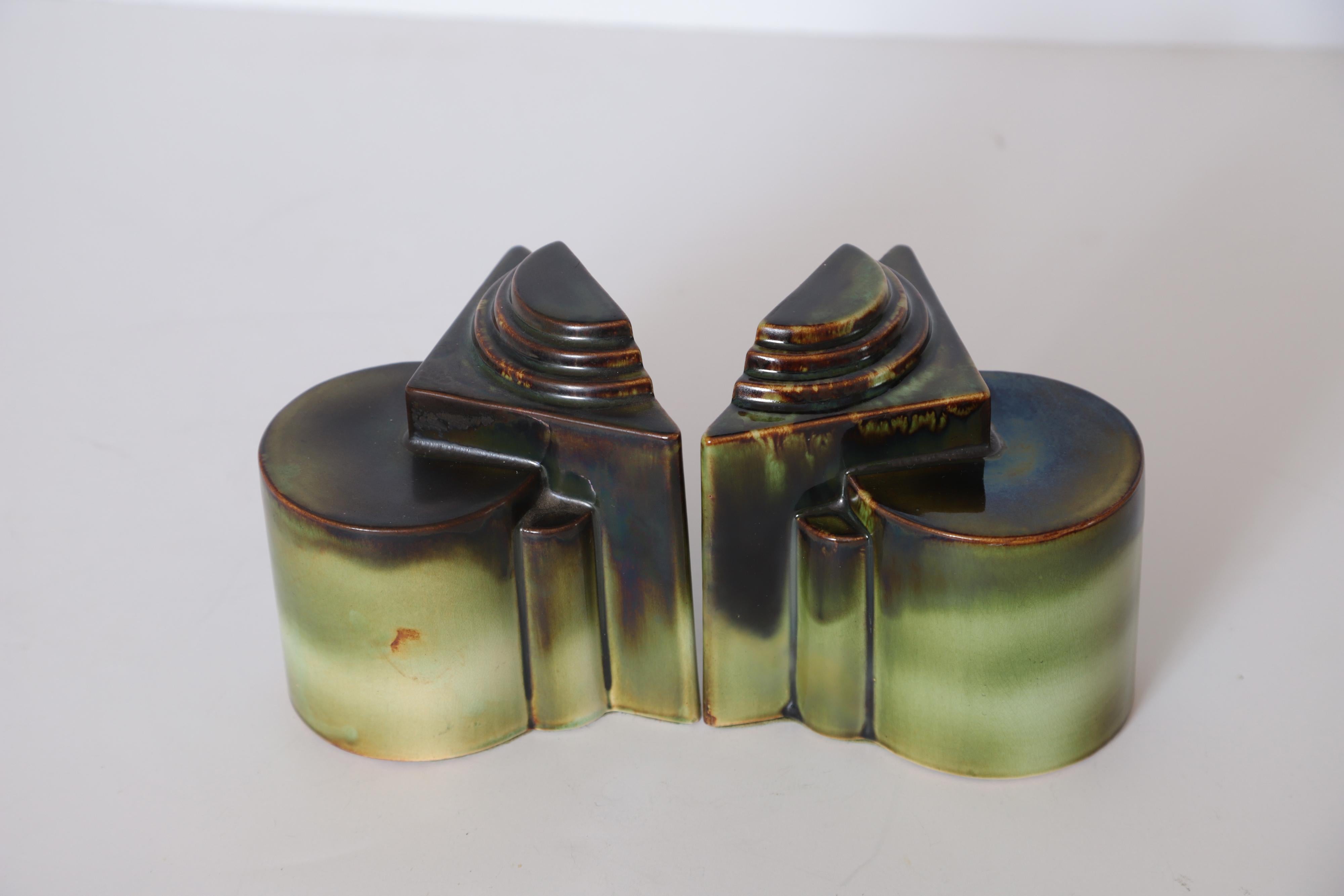 Art Deco Gale Turnbull for Leigh Potters Bookends, circa 1929, Leigh Art Ware 6