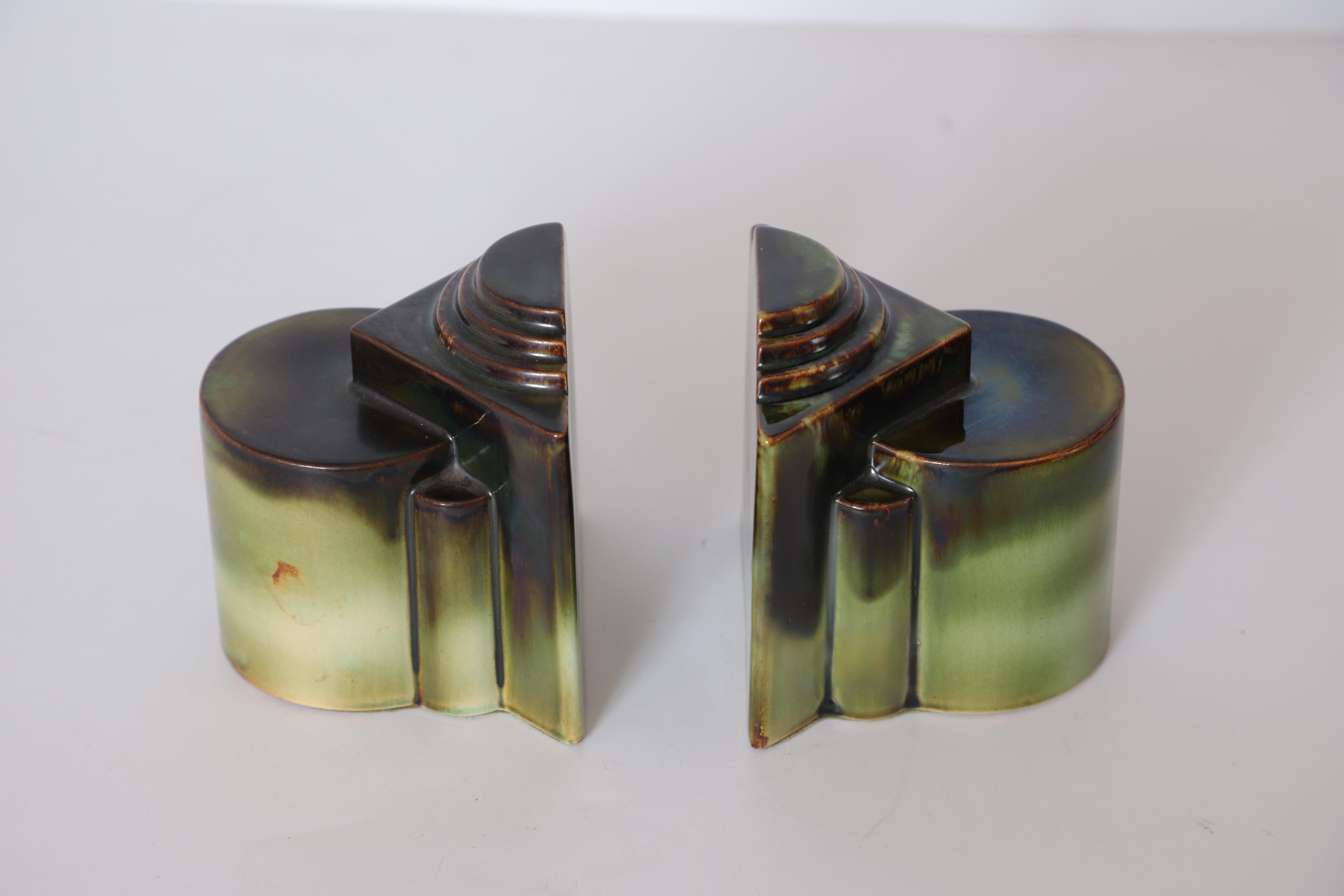 Art Deco Gale Turnbull for Leigh Potters Bookends, circa 1929, Leigh Art Ware 7