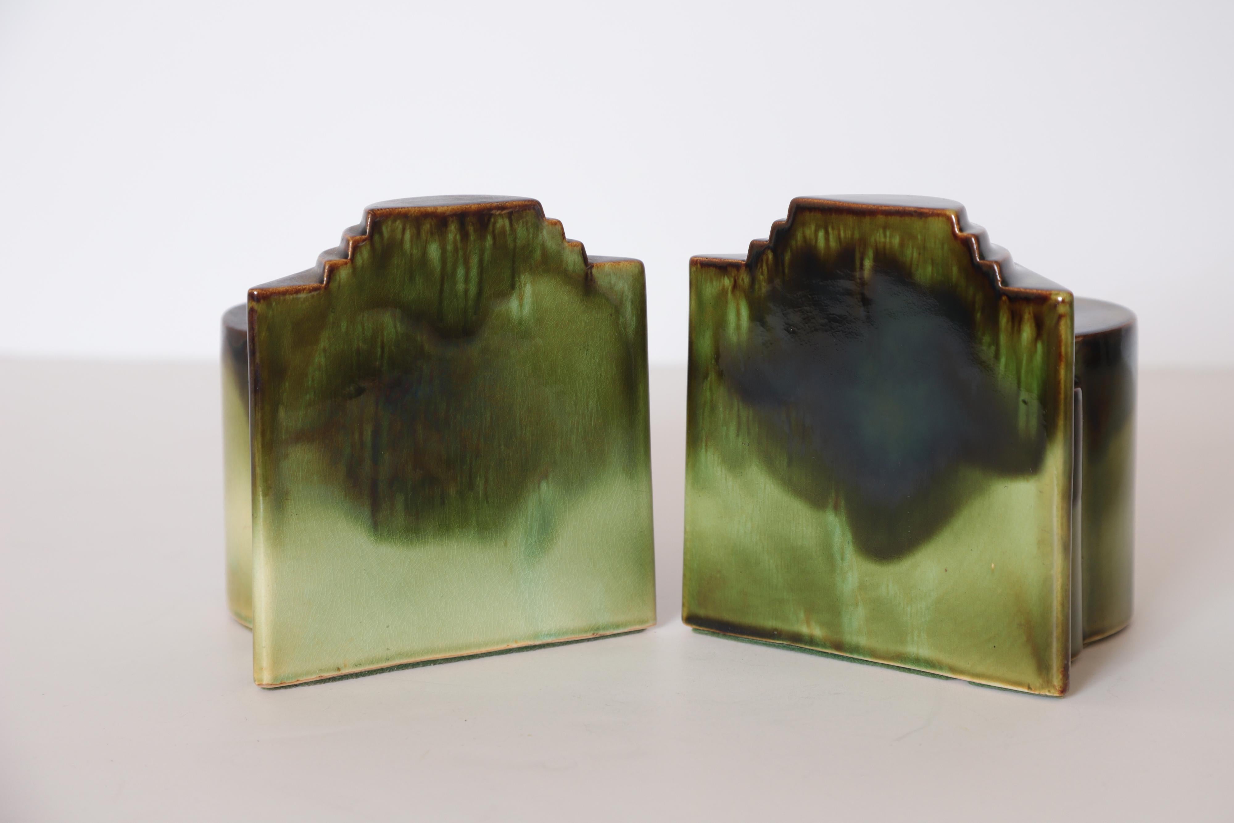 Art Deco Gale Turnbull for Leigh Potters Bookends, circa 1929, Leigh Art Ware 9