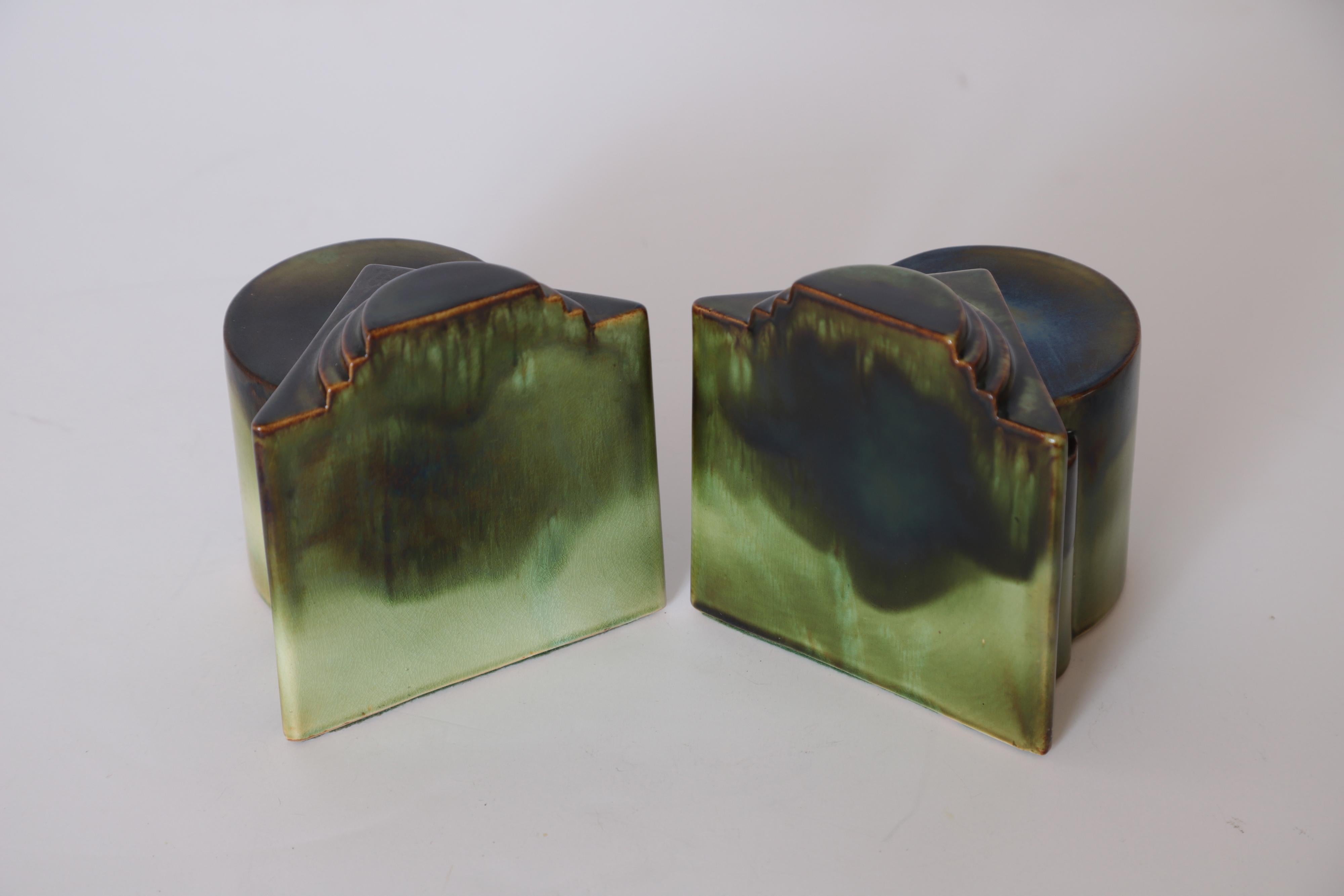 Art Deco Gale Turnbull for Leigh Potters Bookends, circa 1929, Leigh Art Ware 2