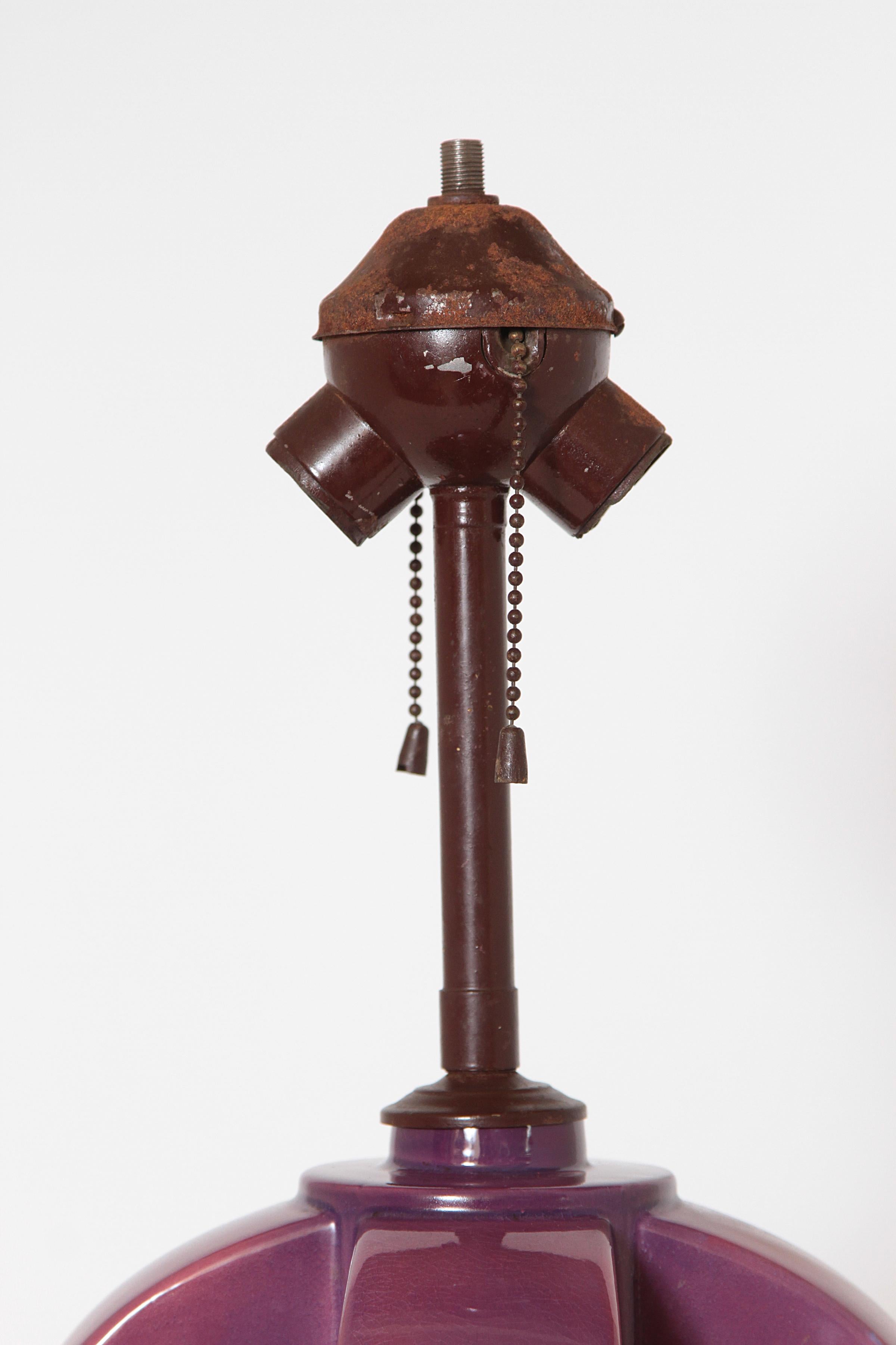 Lampe de bureau Art Déco Gale Turnbull pour Leigh Potters, vers 1929, Leigh Art Ware en vente 3
